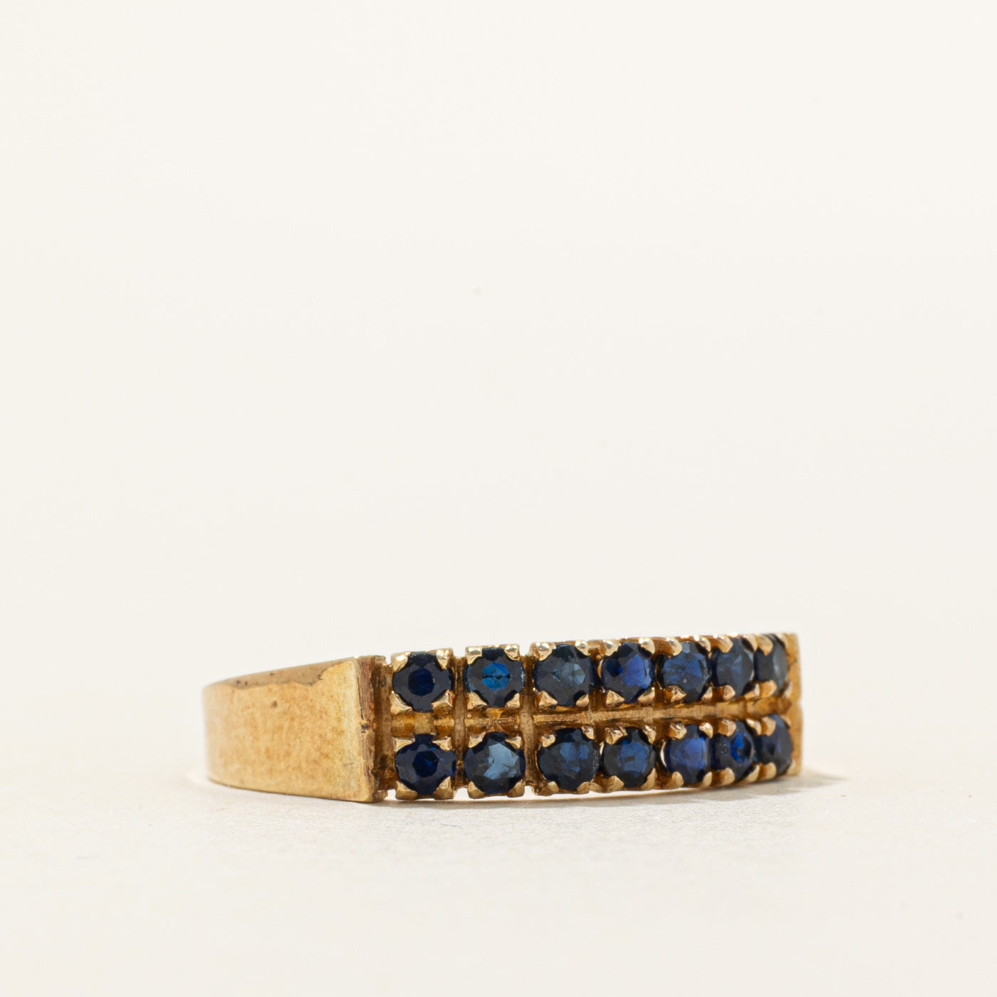 Double Row Sapphire Ring | 0.52ctw | SZ 8.25