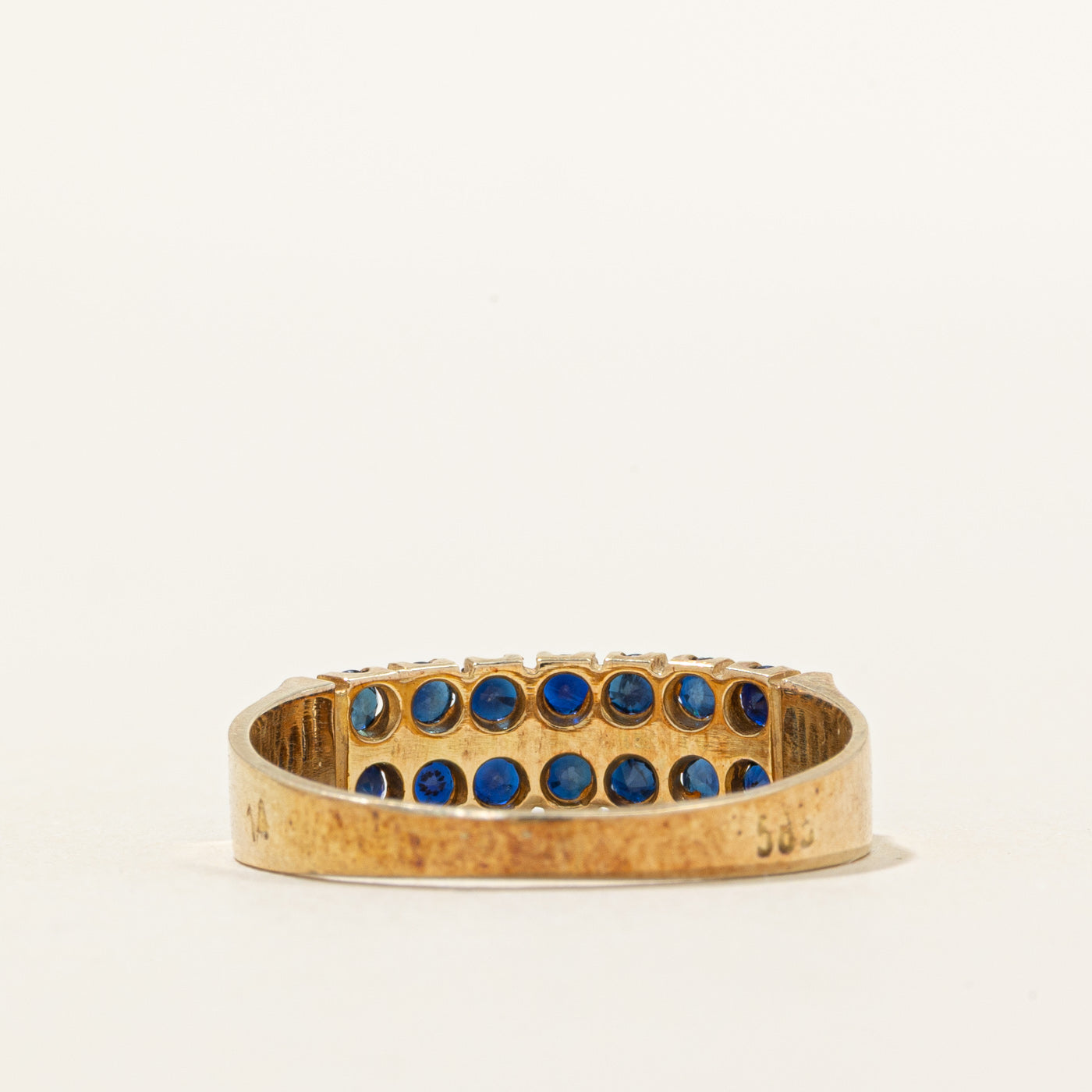 Double Row Sapphire Ring | 0.52ctw | SZ 8.25