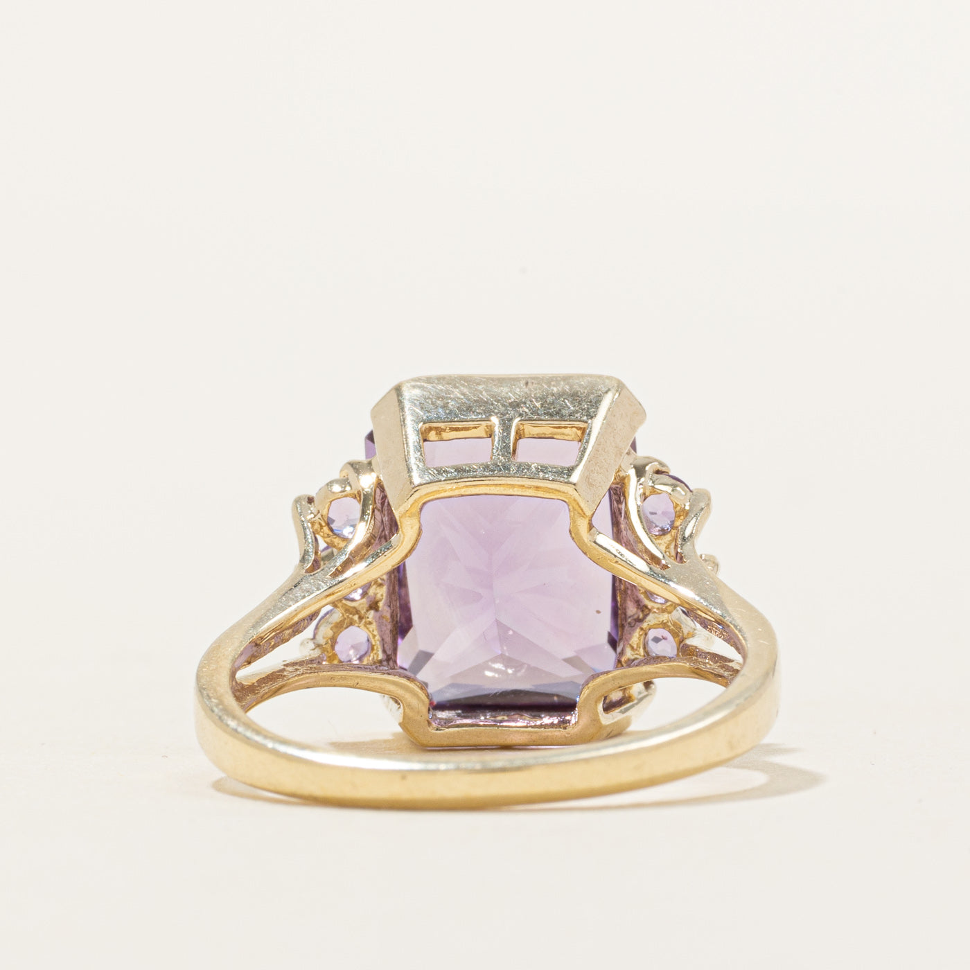 Semi Bezel Amethyst Open Shank Ring | 6.00ctw | SZ 7