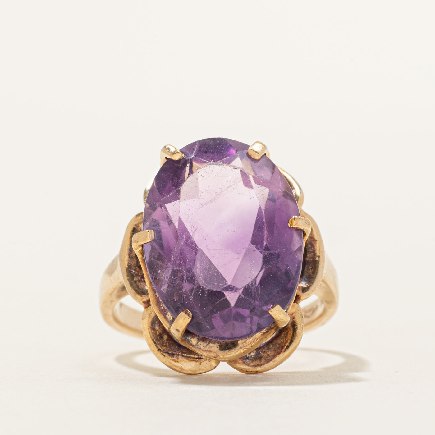 Oval Cut Amethyst Cocktail Ring | 8.00ct | SZ 5.75