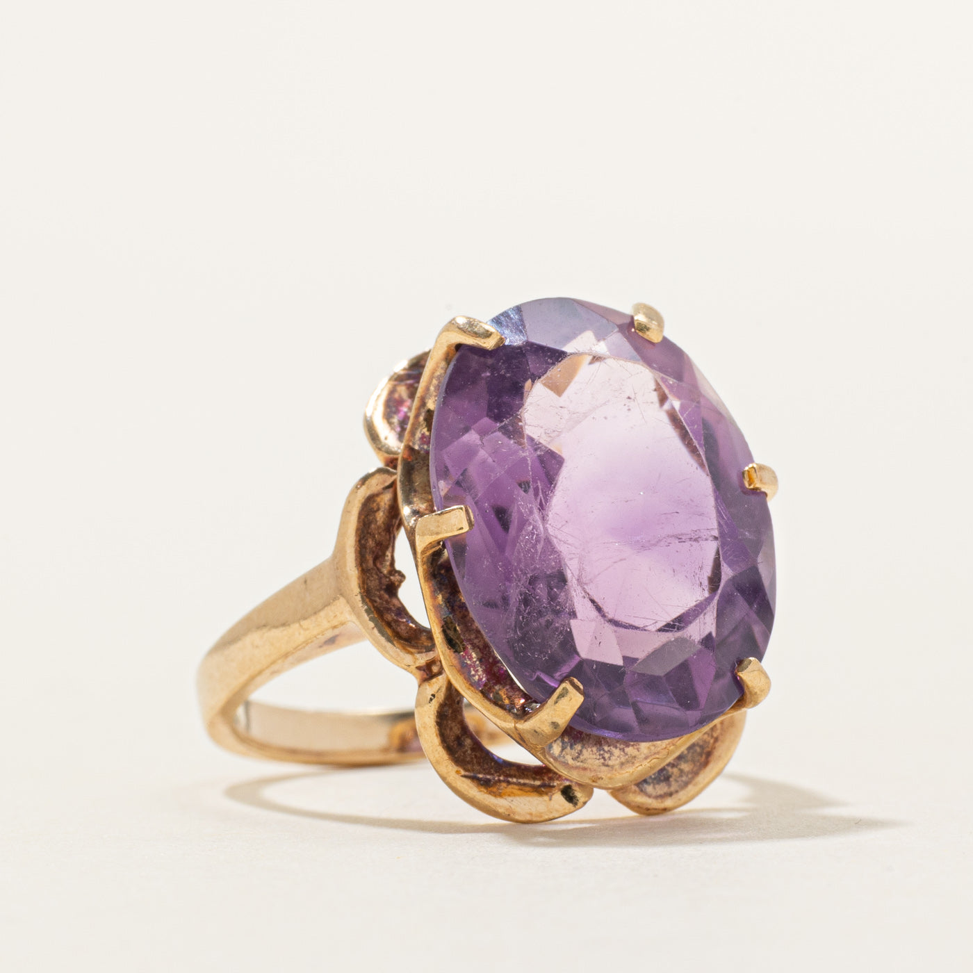 Oval Cut Amethyst Cocktail Ring | 8.00ct | SZ 5.75