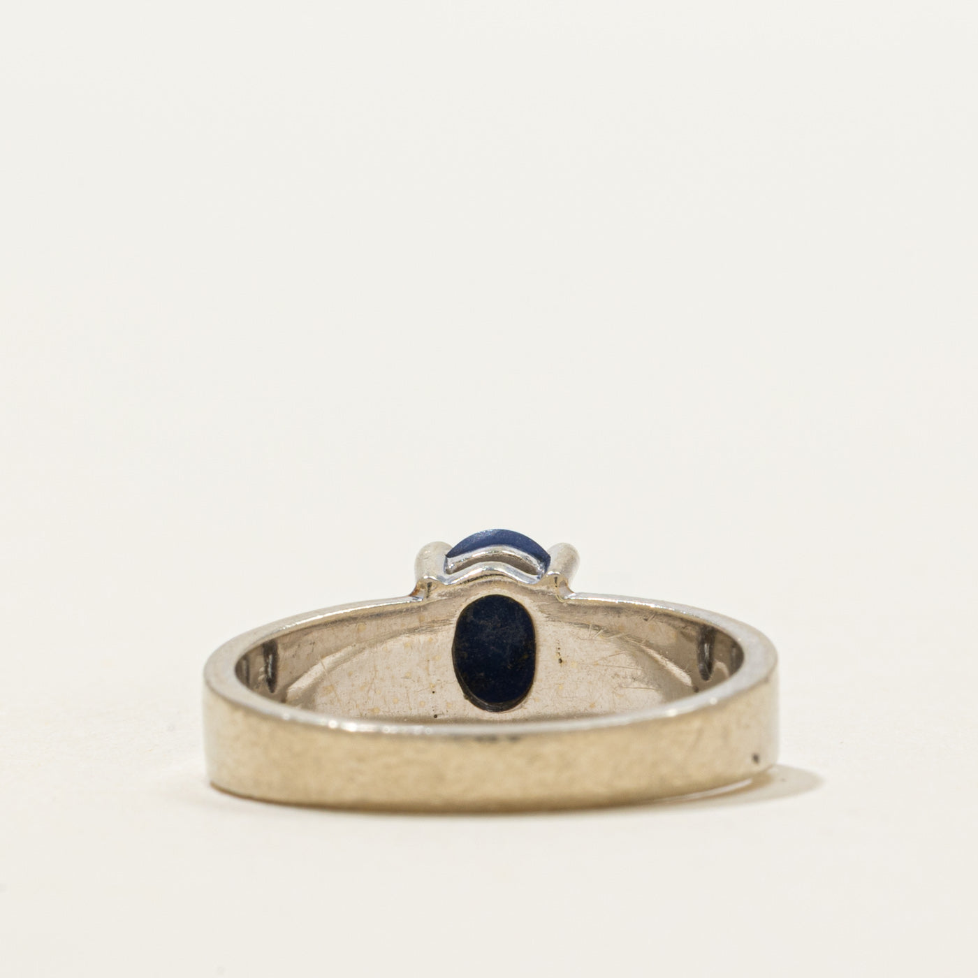Cabochon Synthetic Star Sapphire & Diamond Ring | 1.00ct, 0.04ctw | SZ 5.5