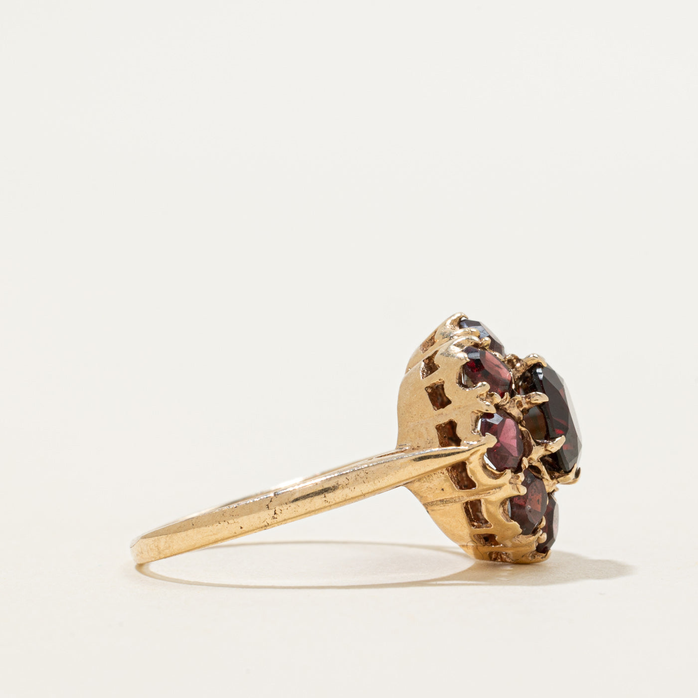 Bague cocktail halo de grenats | 3,00 ct | Taille 6,5