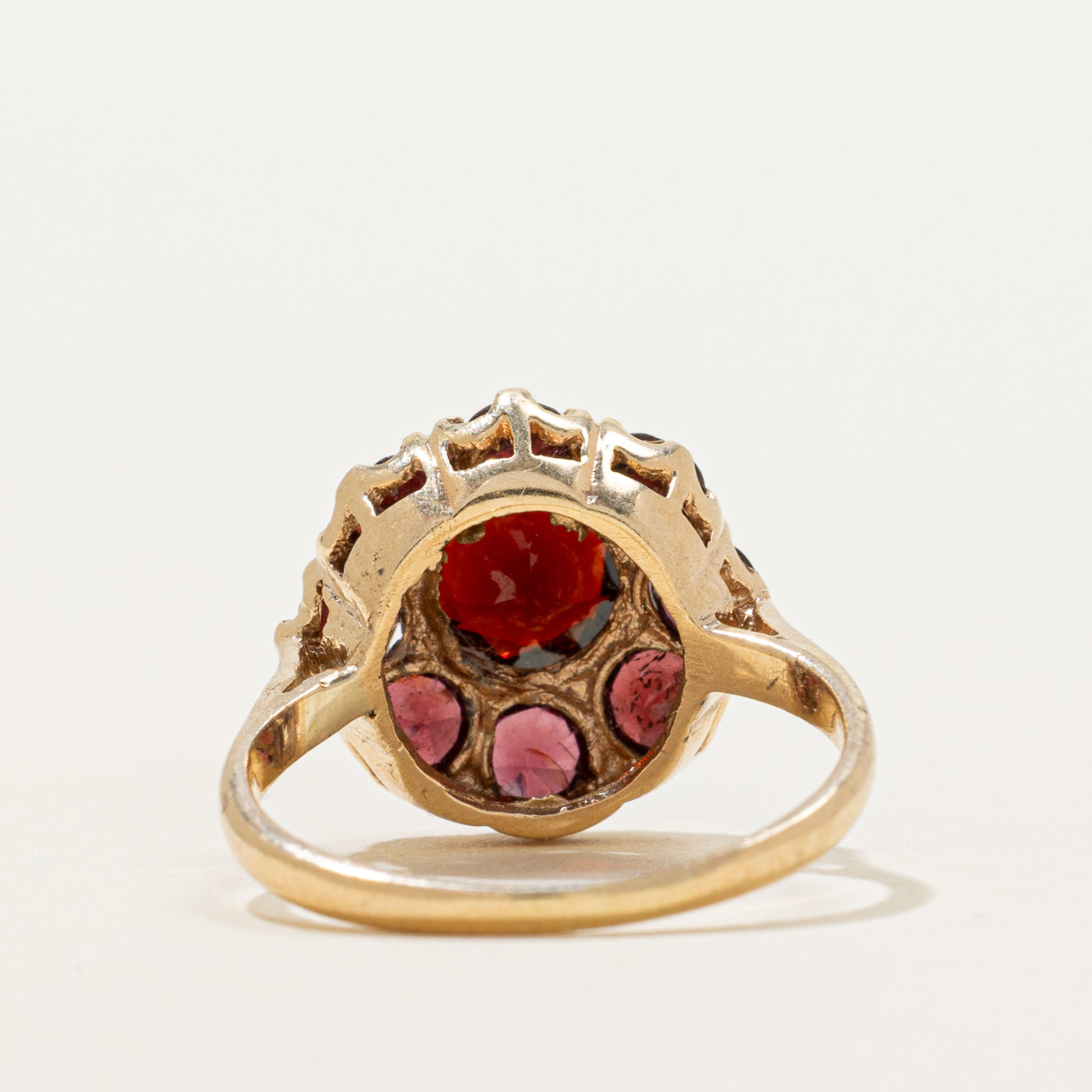 Bague cocktail halo de grenats | 3,00 ct | Taille 6,5