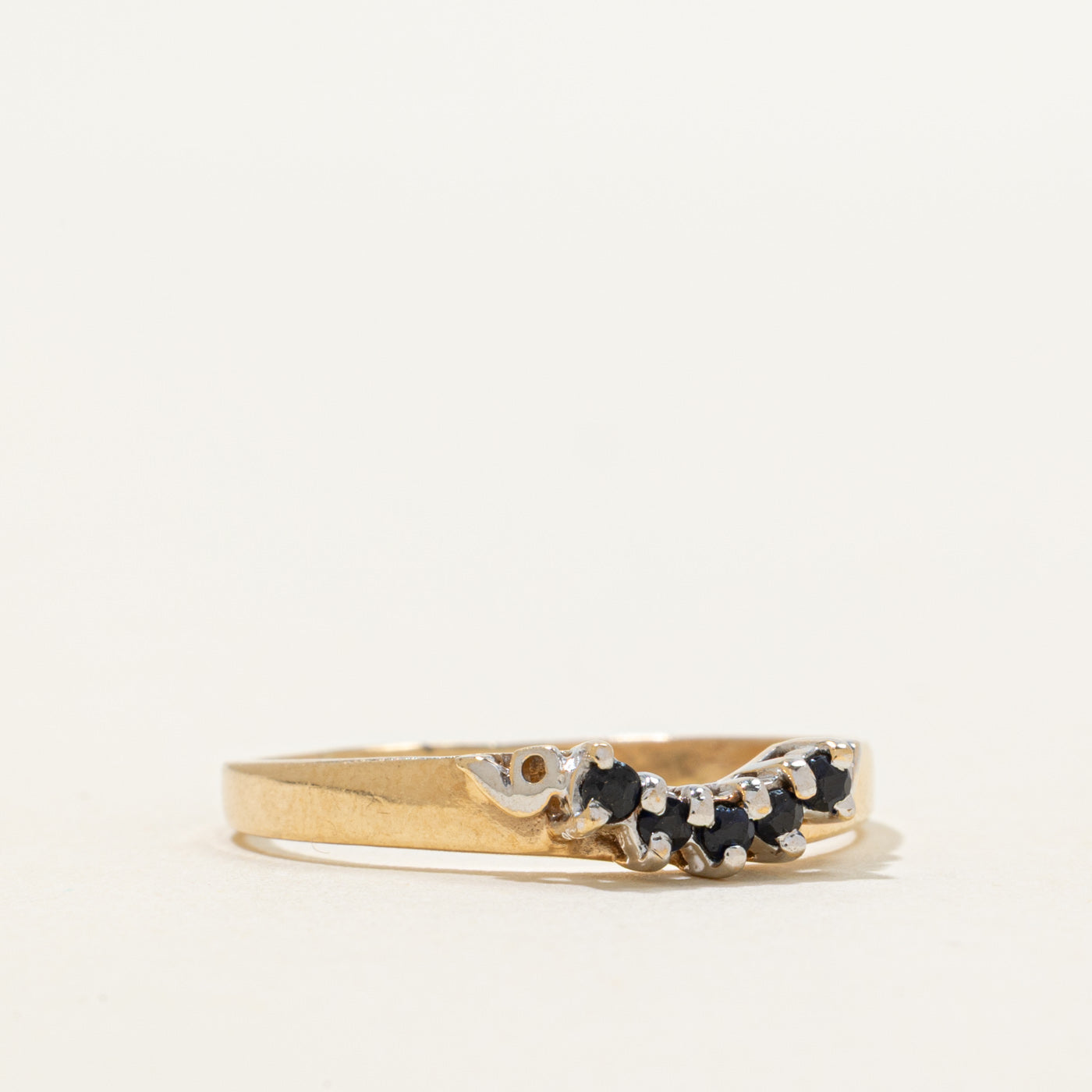 Five Stone Sapphire Contour Ring | 0.15ctw | SZ 9.5