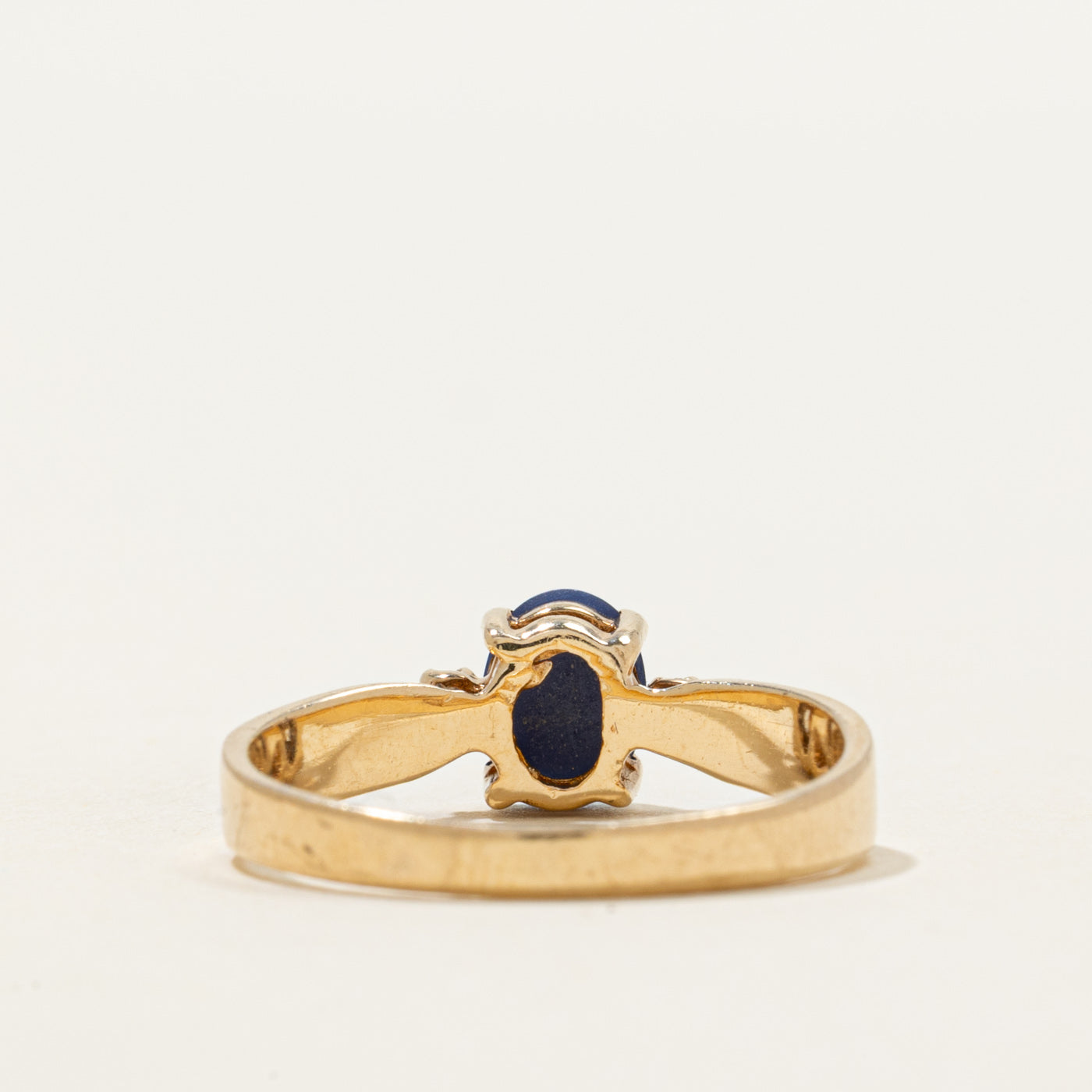 Cabochon Synthetic Star Sapphire & Diamond Ring | 1.00ct, 0.03ctw | SZ 7.25