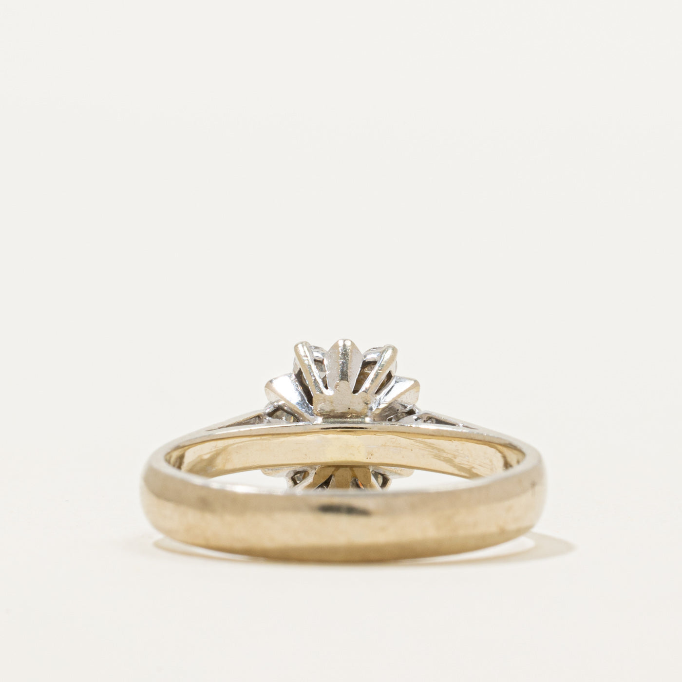 White Gold Sapphire & Diamond Petal Ring | 0.29ct, 0.12ctw | SZ 5