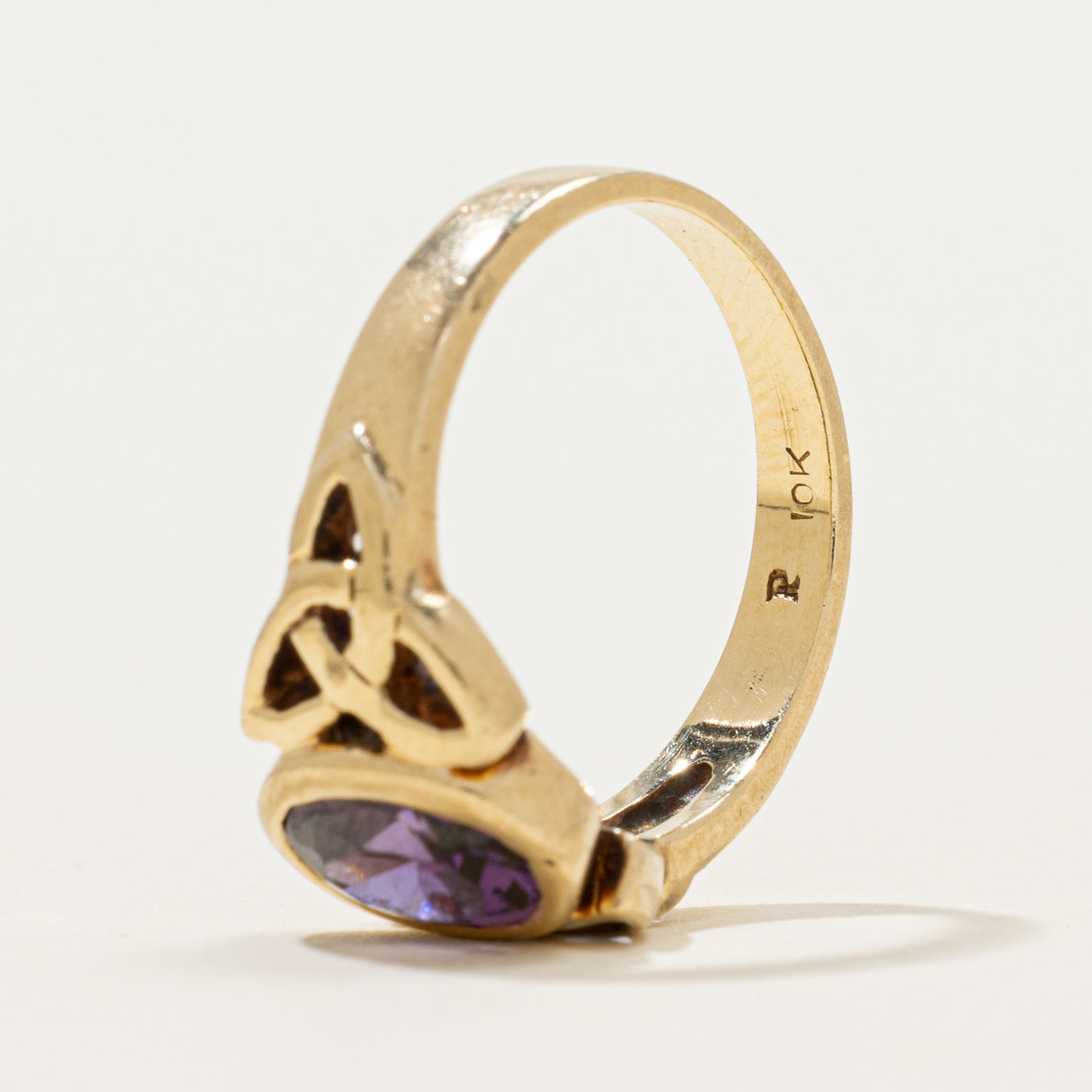 Bezel Set Amethyst Celtic Ring | 0.42ct | SZ 5.75