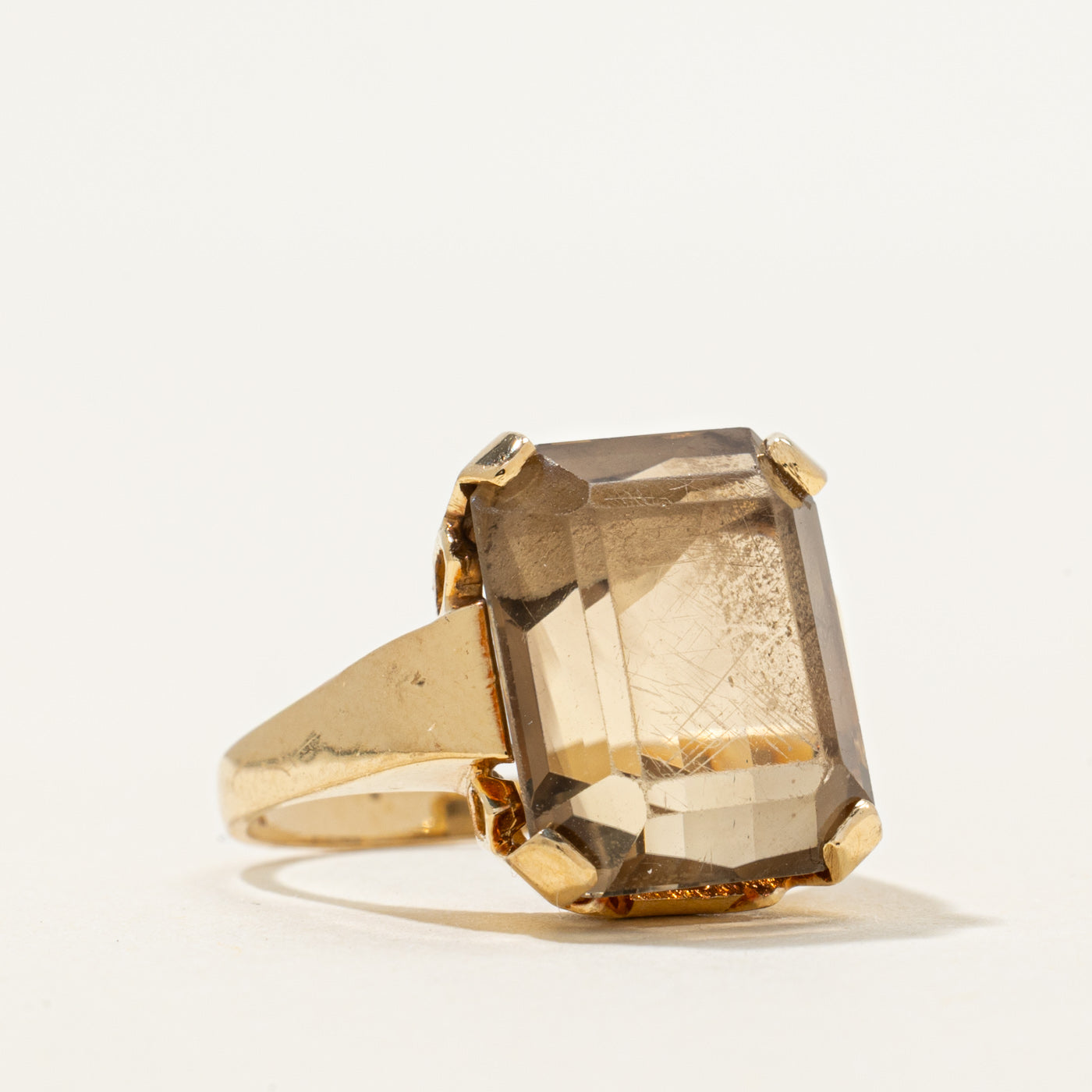 Single Stone Smoky Quartz Cocktail Ring | 10.50ct | SZ 4.75