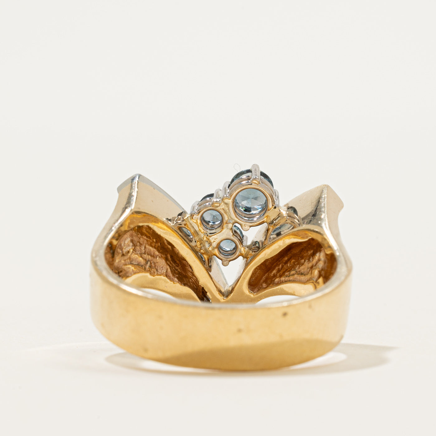 Spinel & Diamond Chevron Ring | 0.40ctw, 0.10ctw | SZ 9.5