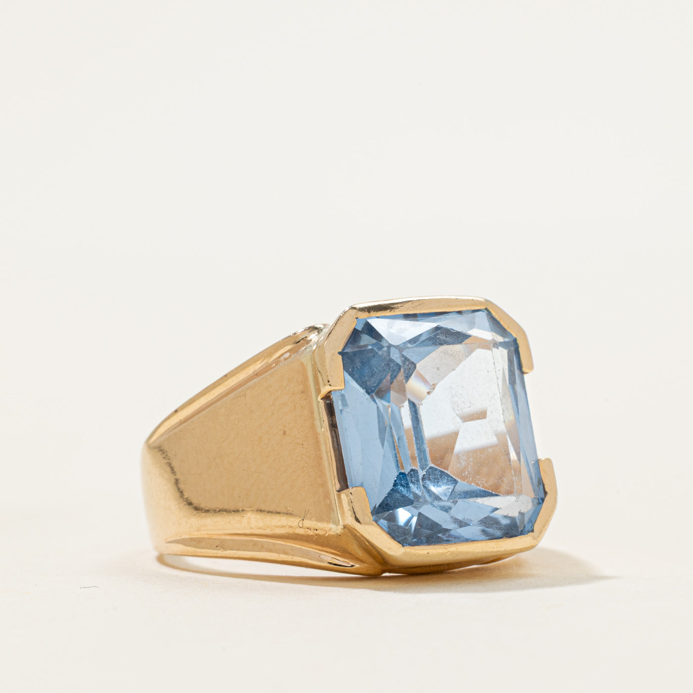 Vintage Canadian Synthetic Spinel Cocktail Ring | 14.00ct | SZ 10.5