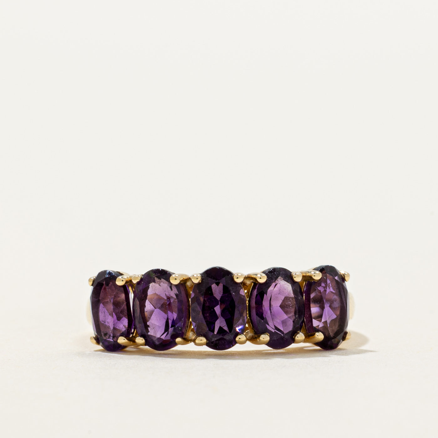 Basket Set Five-Stone Amethyst Ring | 1.65ctw | SZ 6