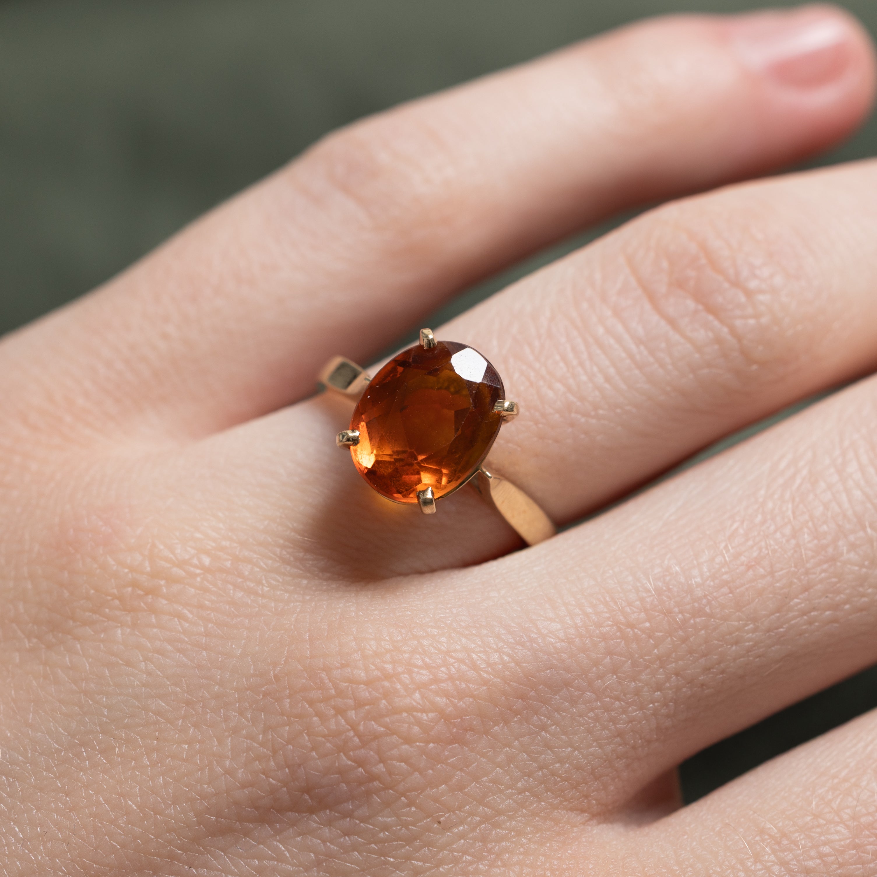 Oval Cut Citrine Ring | 2.8ct | SZ 6.25