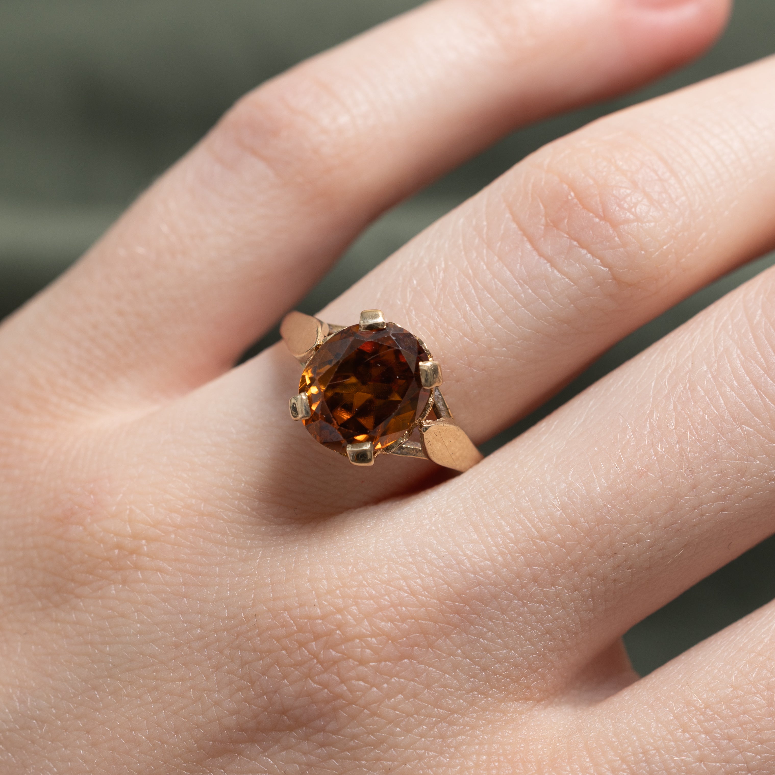 1969 London Solitaire Zircon Ring | 4.80ct | SZ 6.5