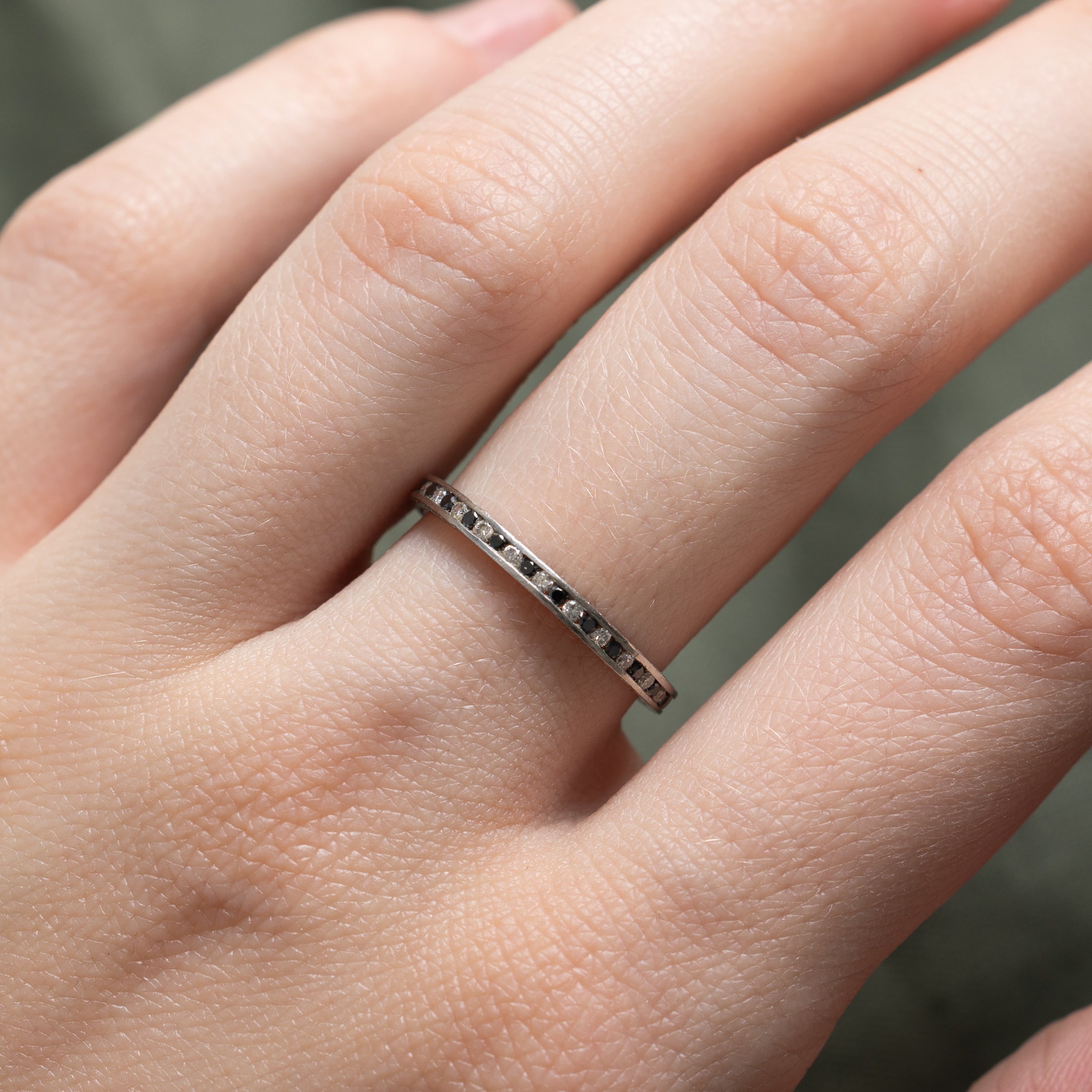 Eternity Sapphire & Diamond Band | 0.25ctw, 0.13ctw | SZ 6.5