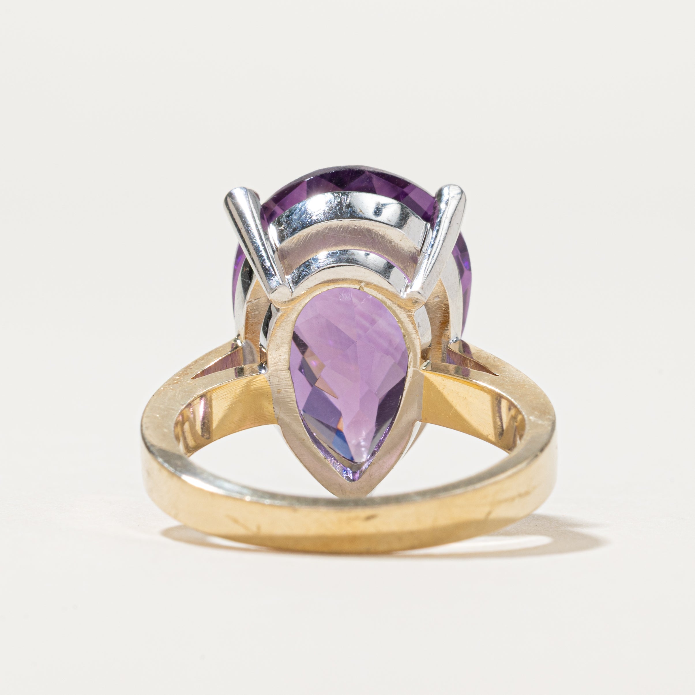 Pear Cut Amethyst Cocktail Ring | 12ct | SZ 8
