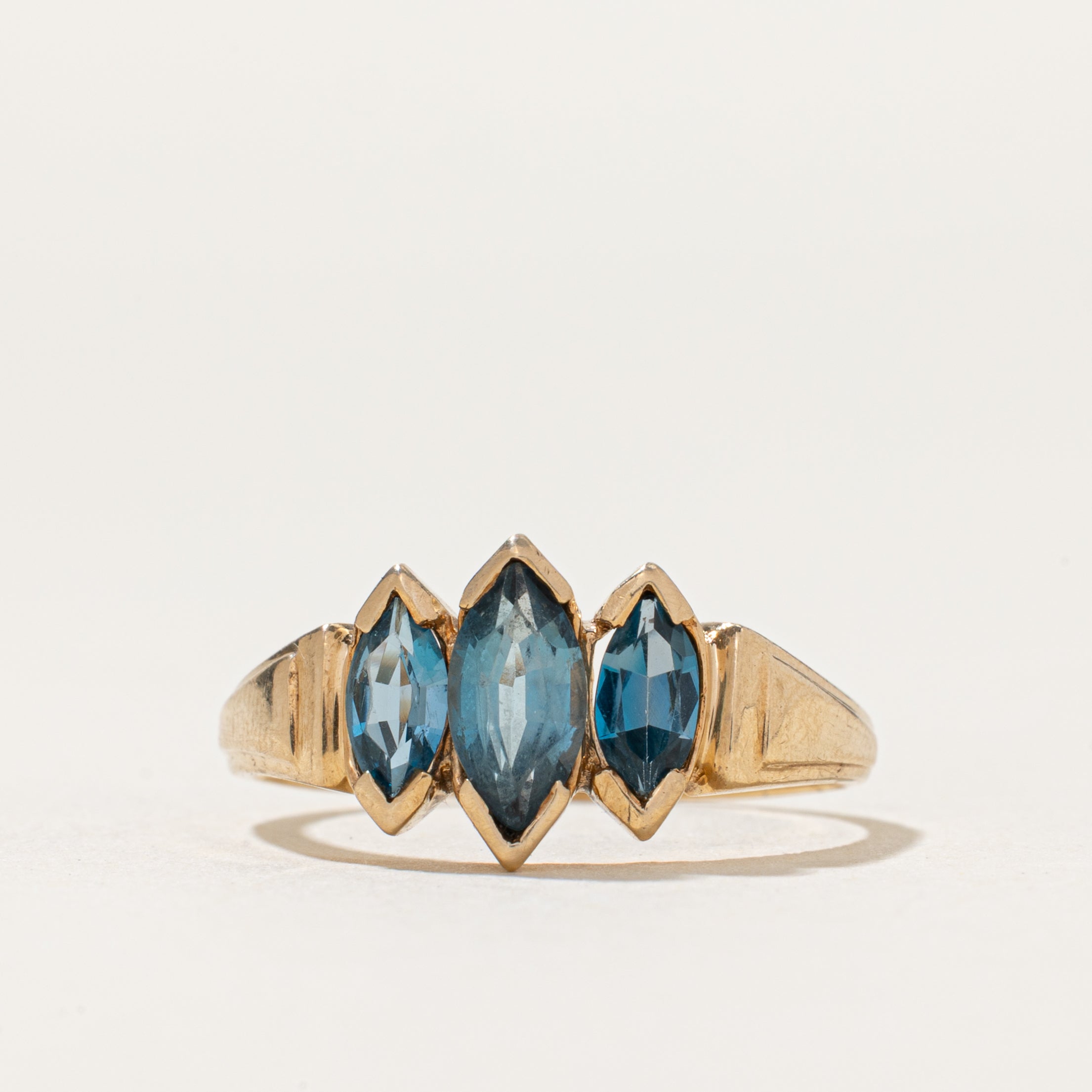 Three Stone Marquise Cut Topaz Ring | 1.00ctw | SZ 8