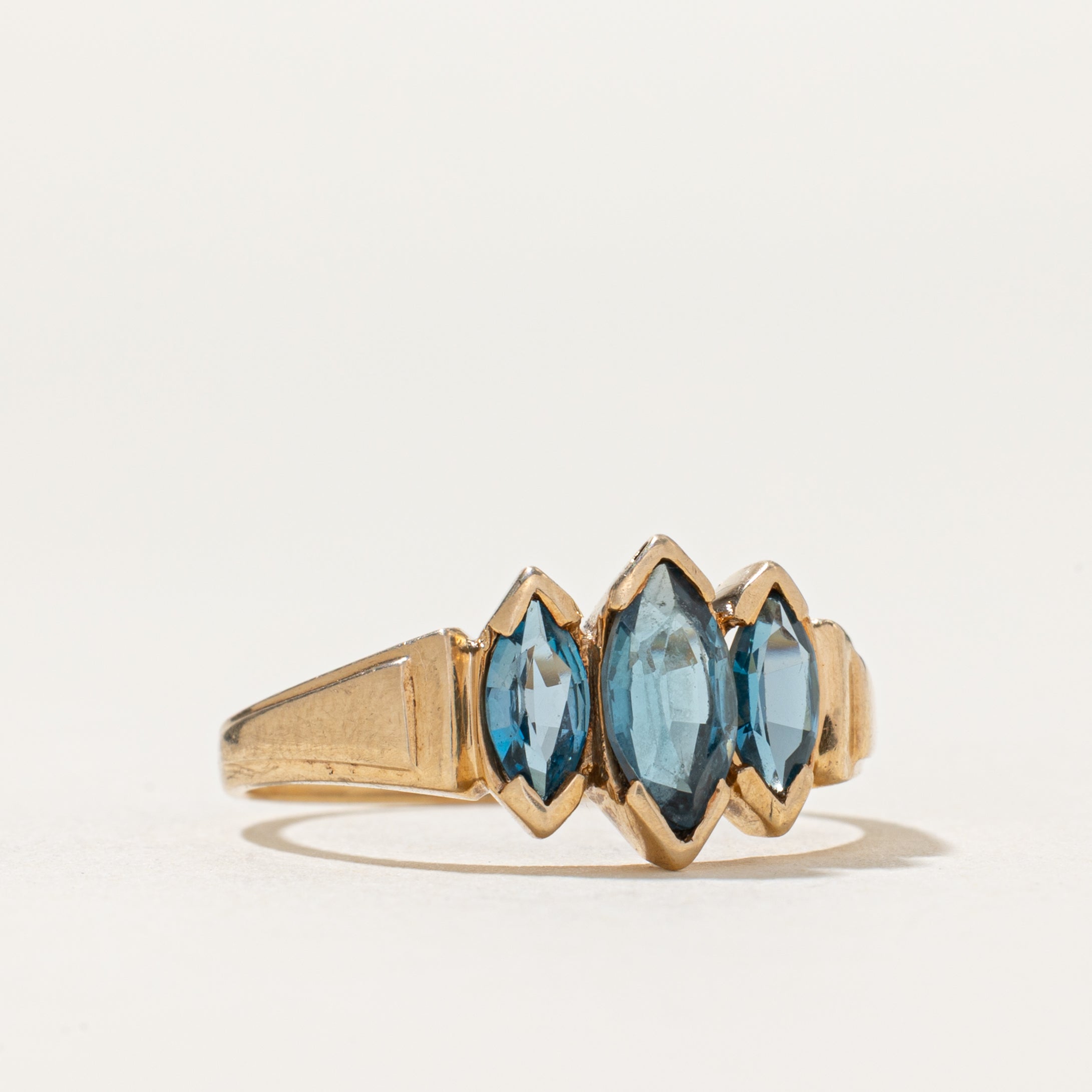 Three Stone Marquise Cut Topaz Ring | 1.00ctw | SZ 8