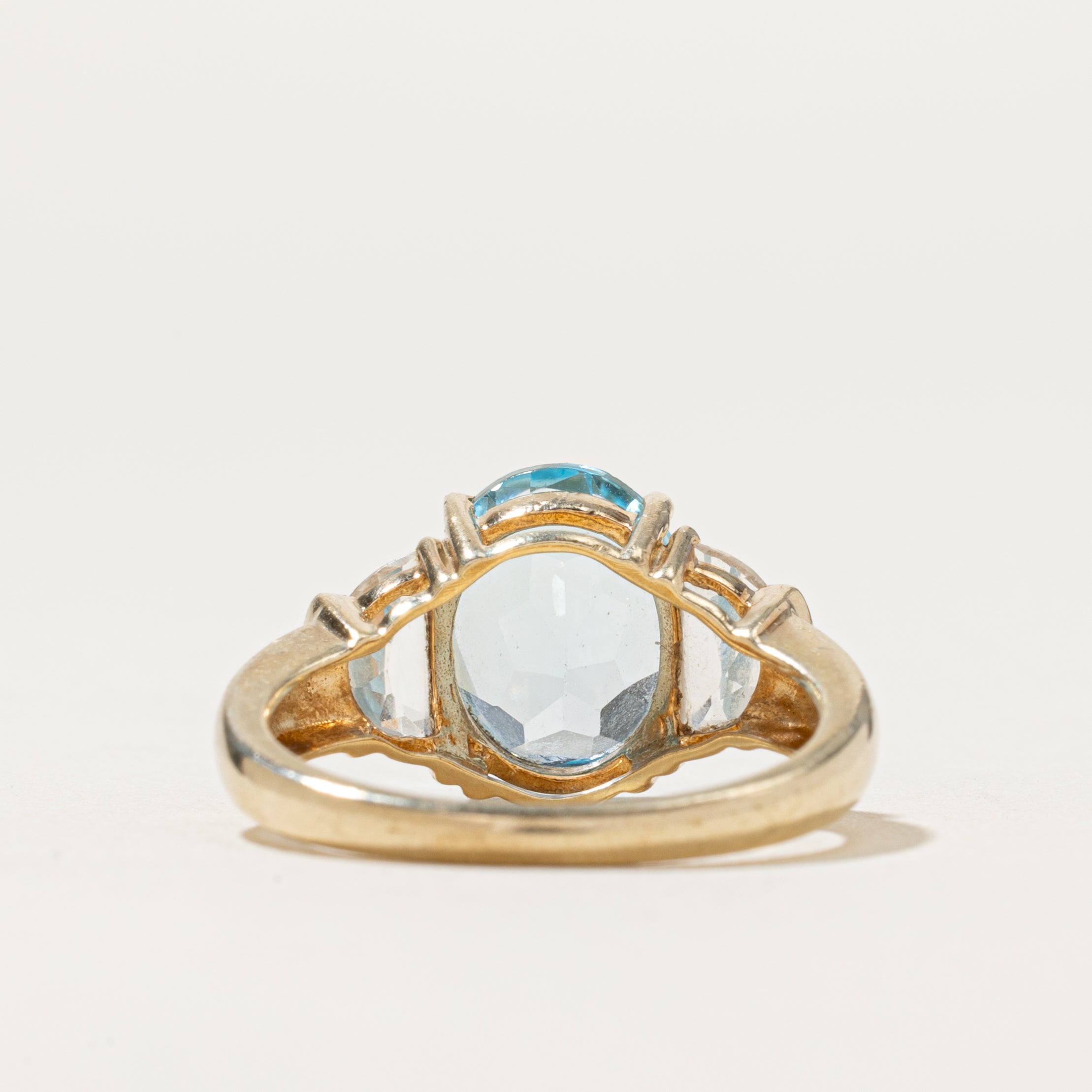 Blue & Clear Topaz Cocktail Ring | 4.80ctw | SZ 7.25