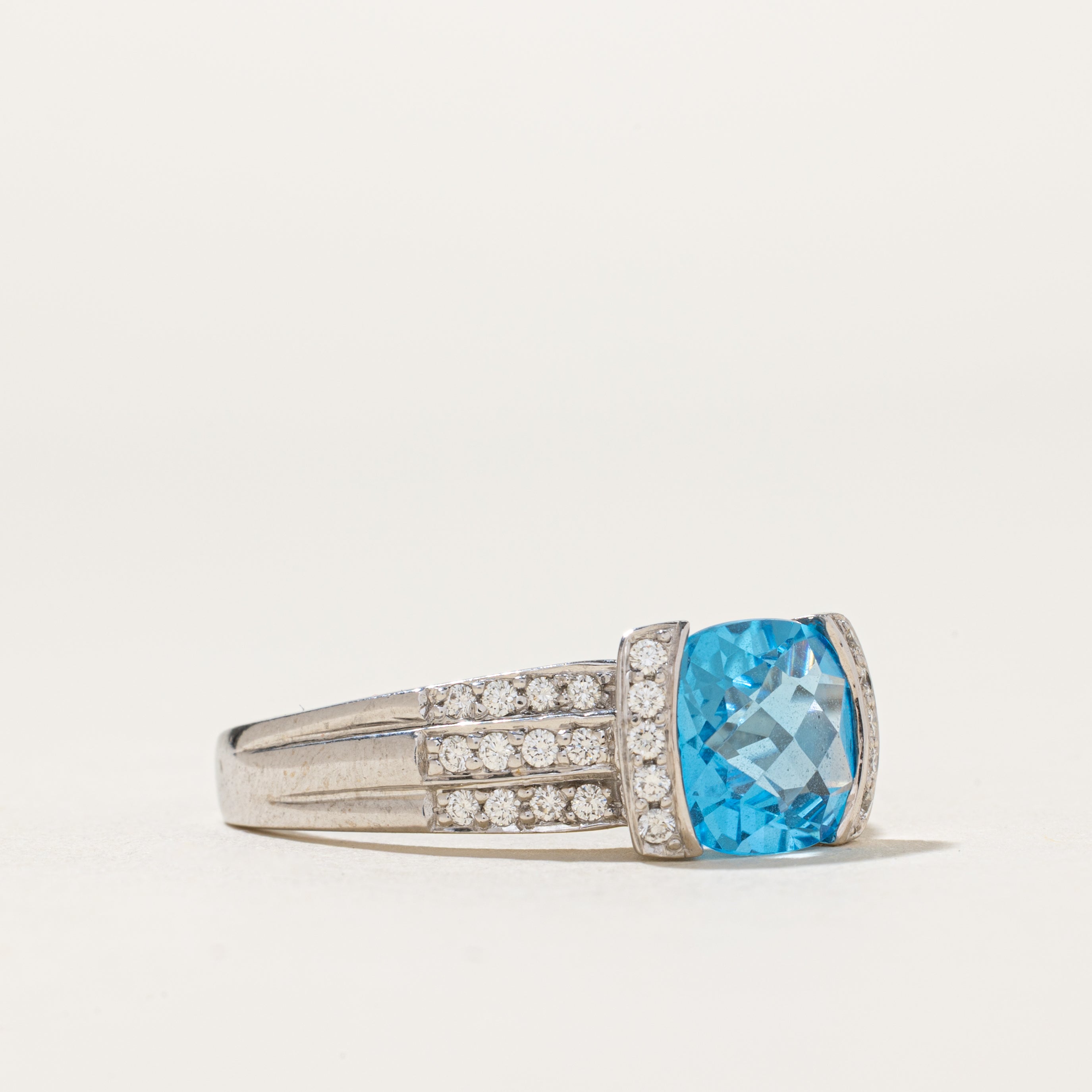 Topaz & Diamond Ring | 3.00ct, 0.32ctw | SZ 9.25