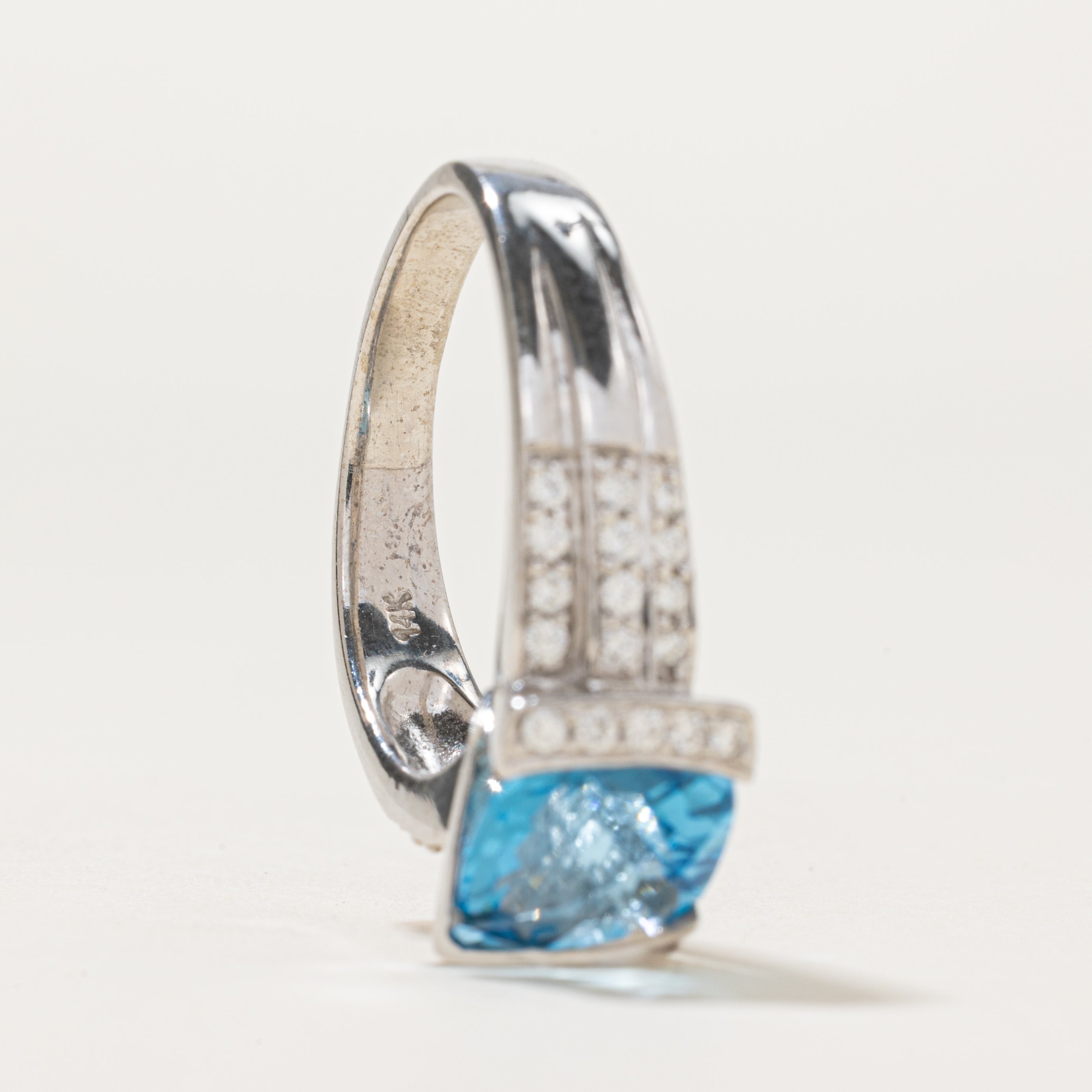 Topaz & Diamond Ring | 3.00ct, 0.32ctw | SZ 9.25