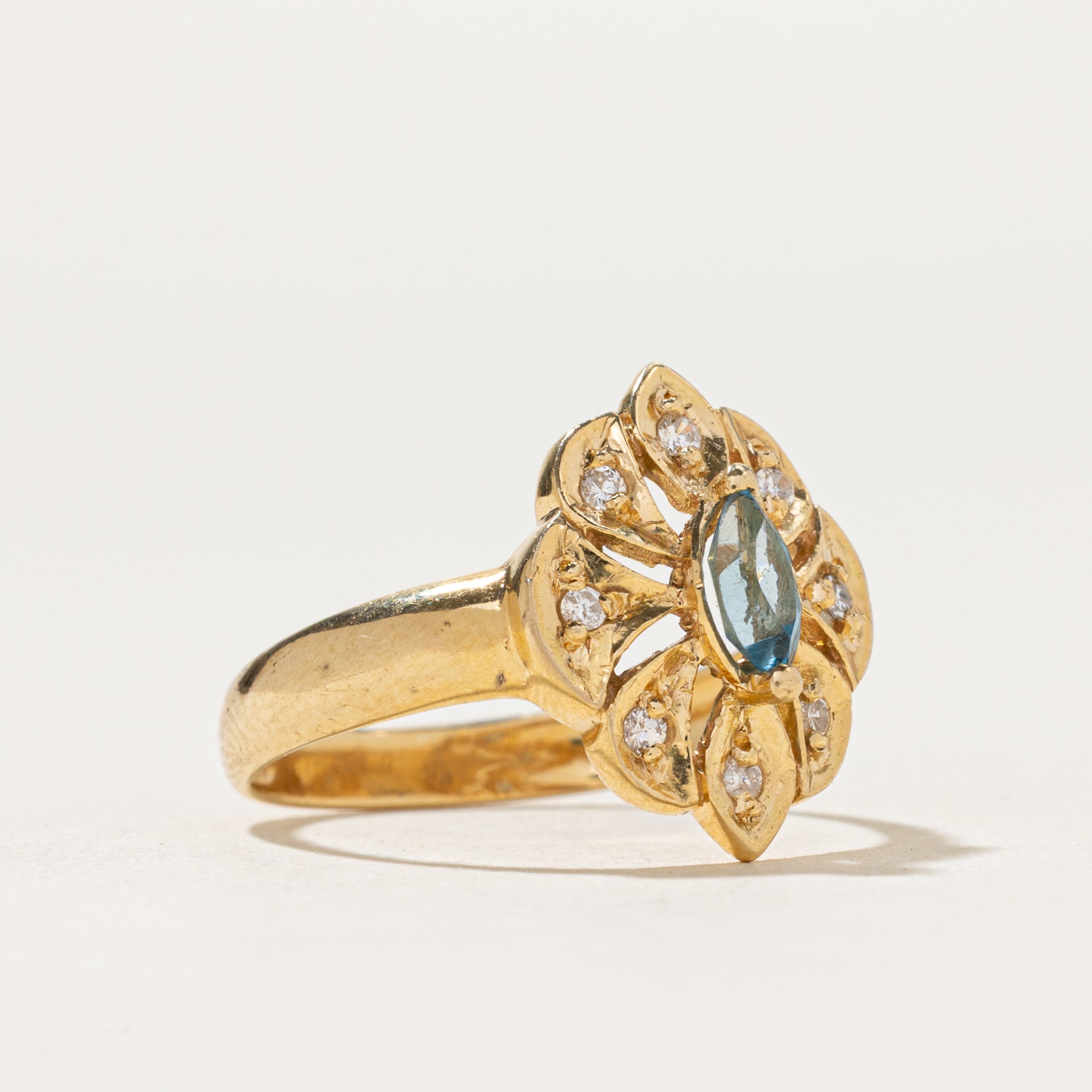 Topaz & Diamond Cocktail Ring | 0.30ct, 0.04ctw | SZ 8