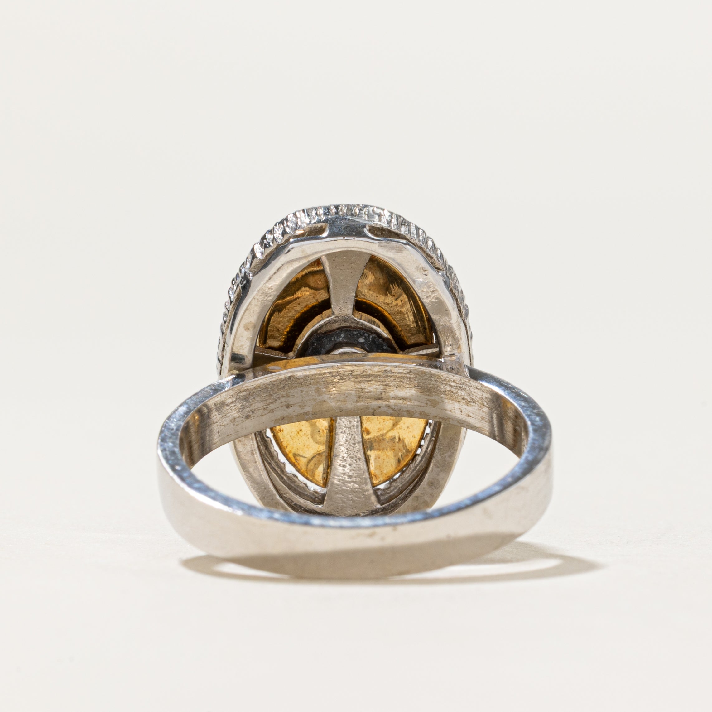 Sapphire & Diamond Oval Shaped Cocktail Ring | 0.26ct, 0.02ctw | SZ 6.75