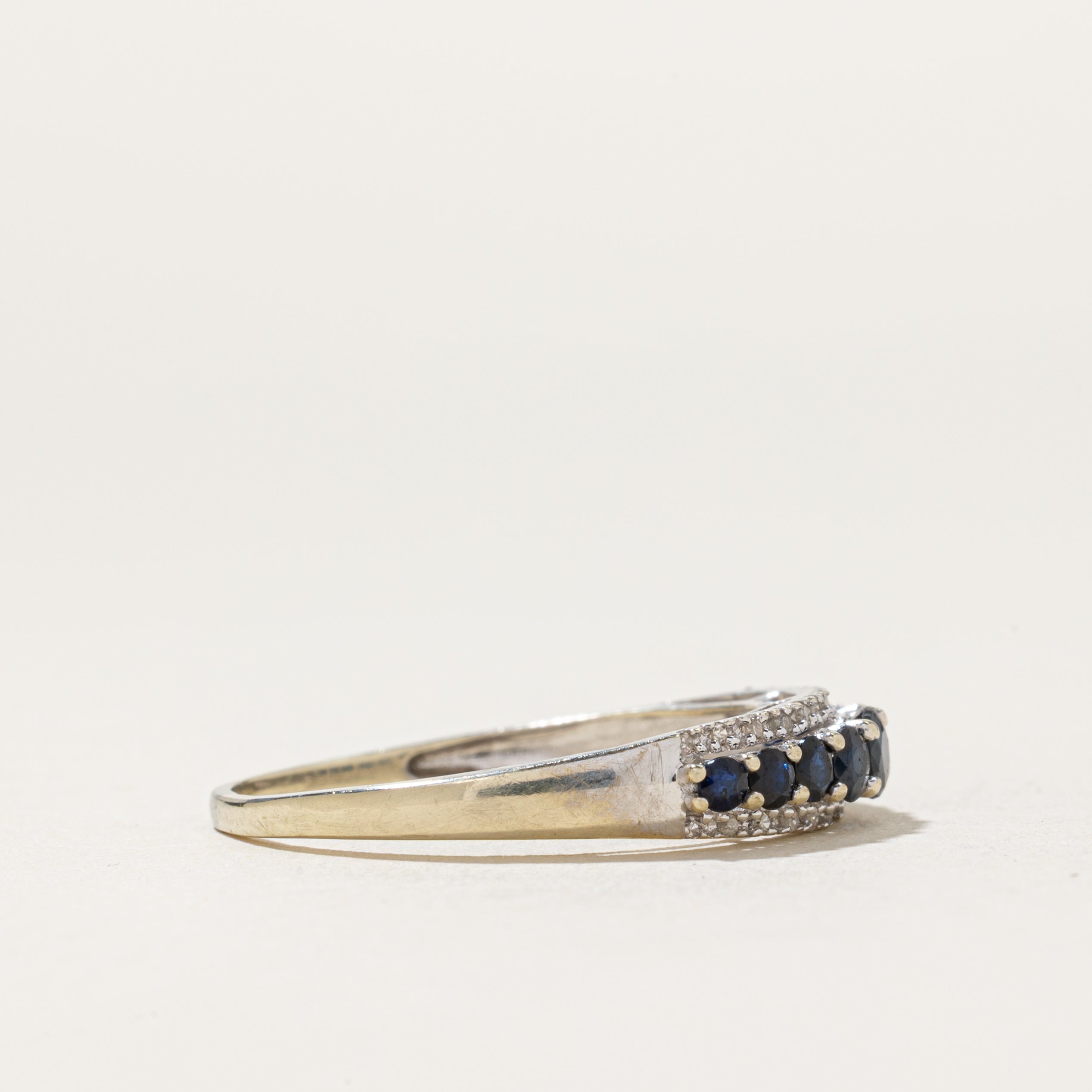 Sapphire & Diamond Tapered Band | 0.56ctw, 0.14ctw | SZ 9.25