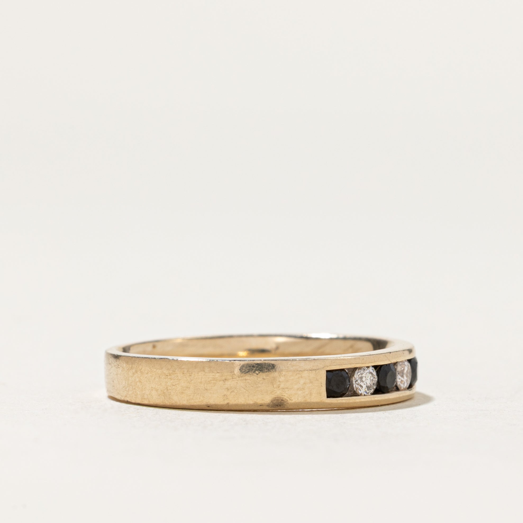 Semi Eternity Diamond & Sapphire Ring | 0.15ctw, 0.08ctw | SZ 5.5