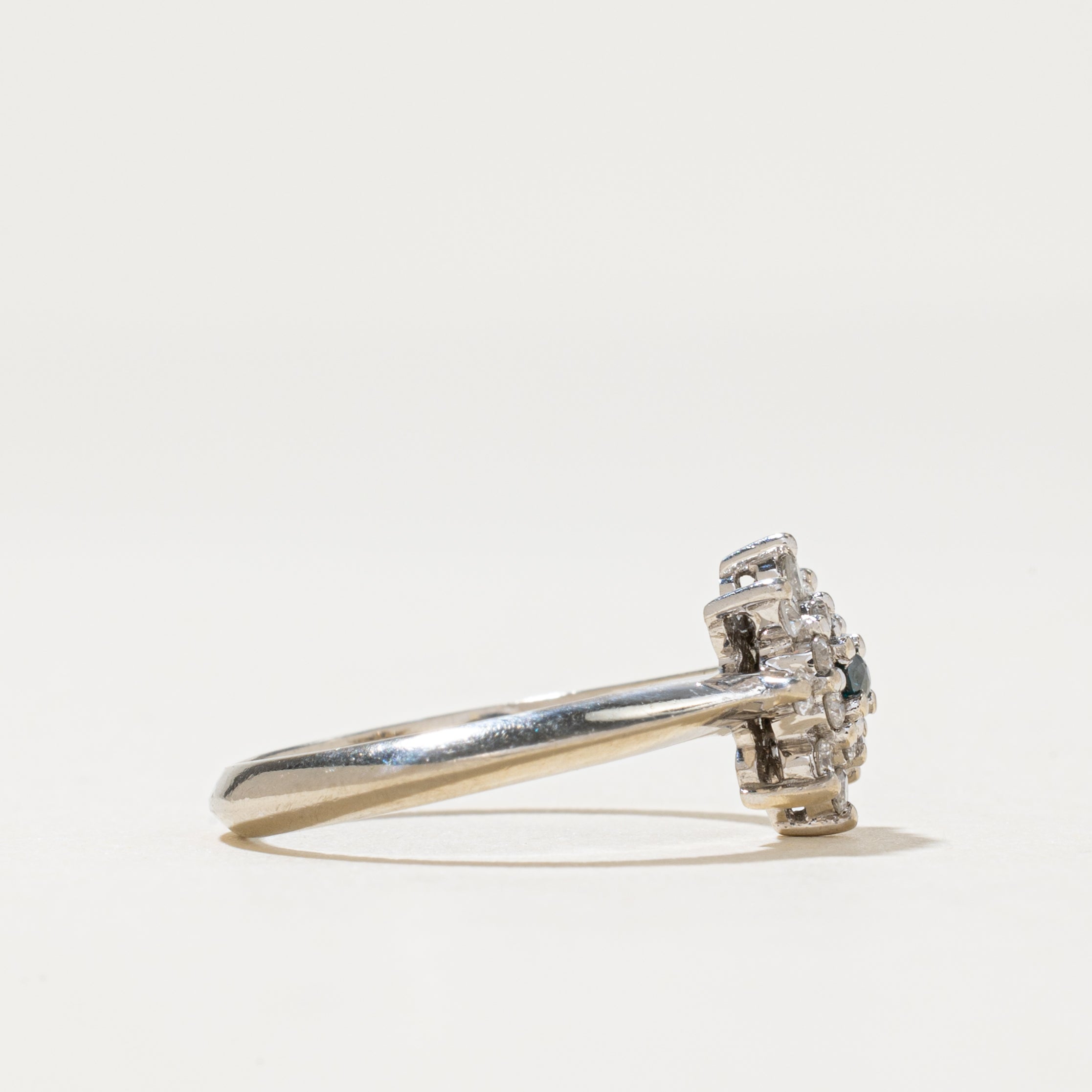 Blue Diamond Petal Ring | 0.14ctw | SZ 5.5