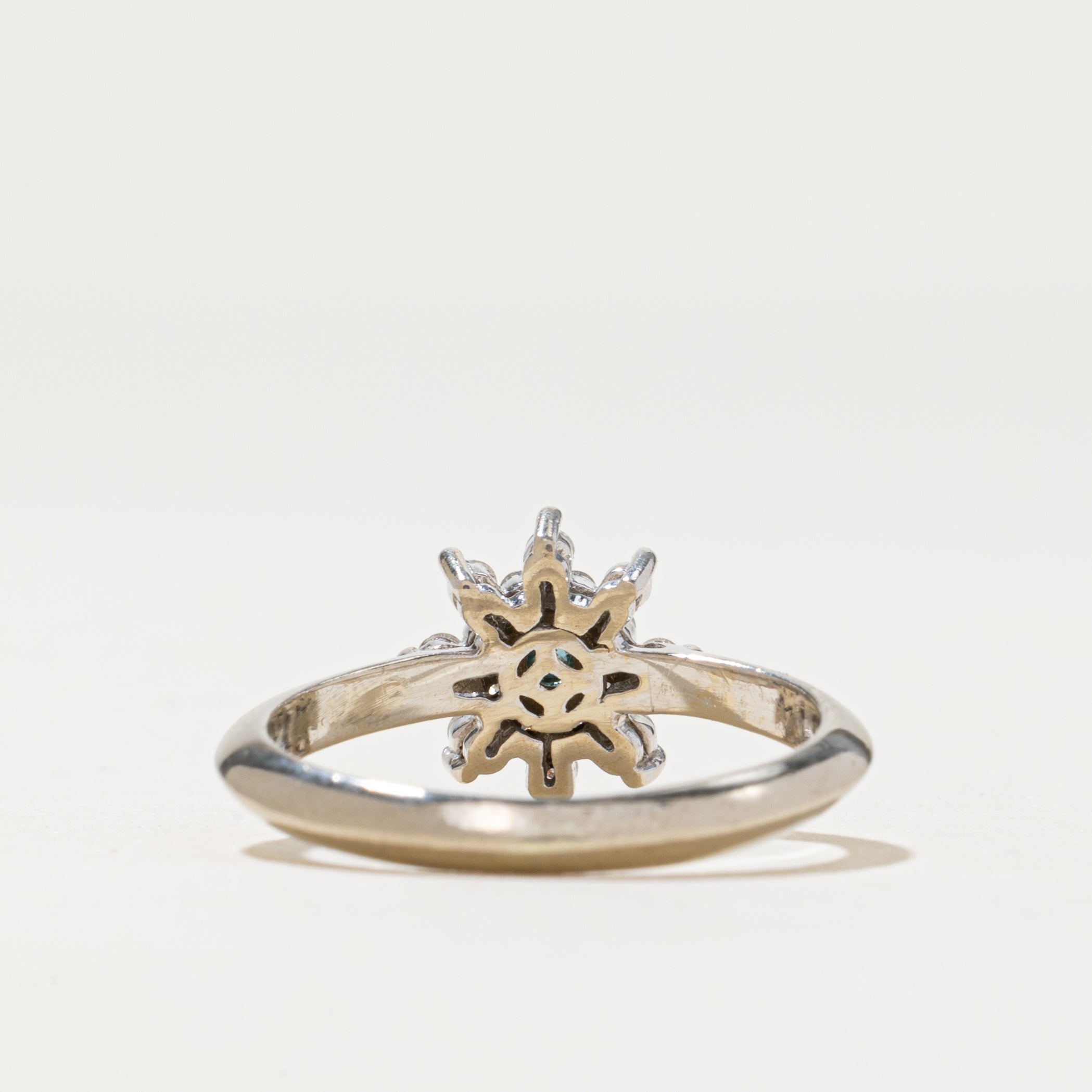 Blue Diamond Petal Ring | 0.14ctw | SZ 5.5