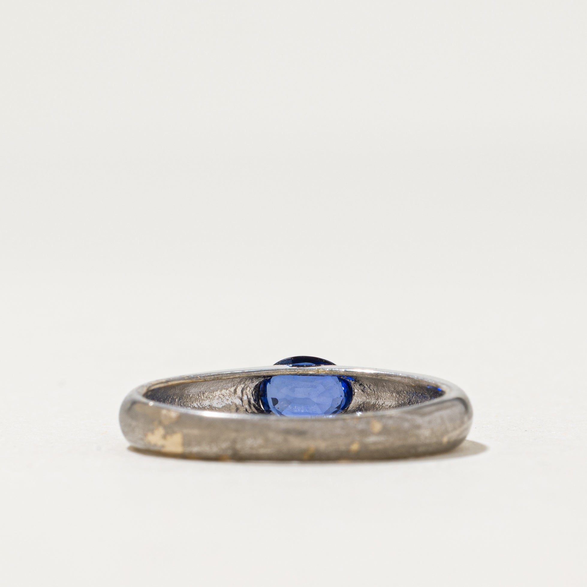 East West Oval Cut Synthetic Sapphire Ring | 0.36ct | SZ 5