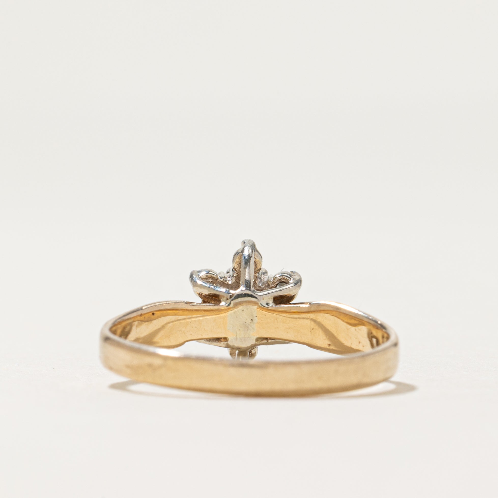 Sapphire & Diamond Petal Ring | 0.06ct, 0.07ctw | SZ 6
