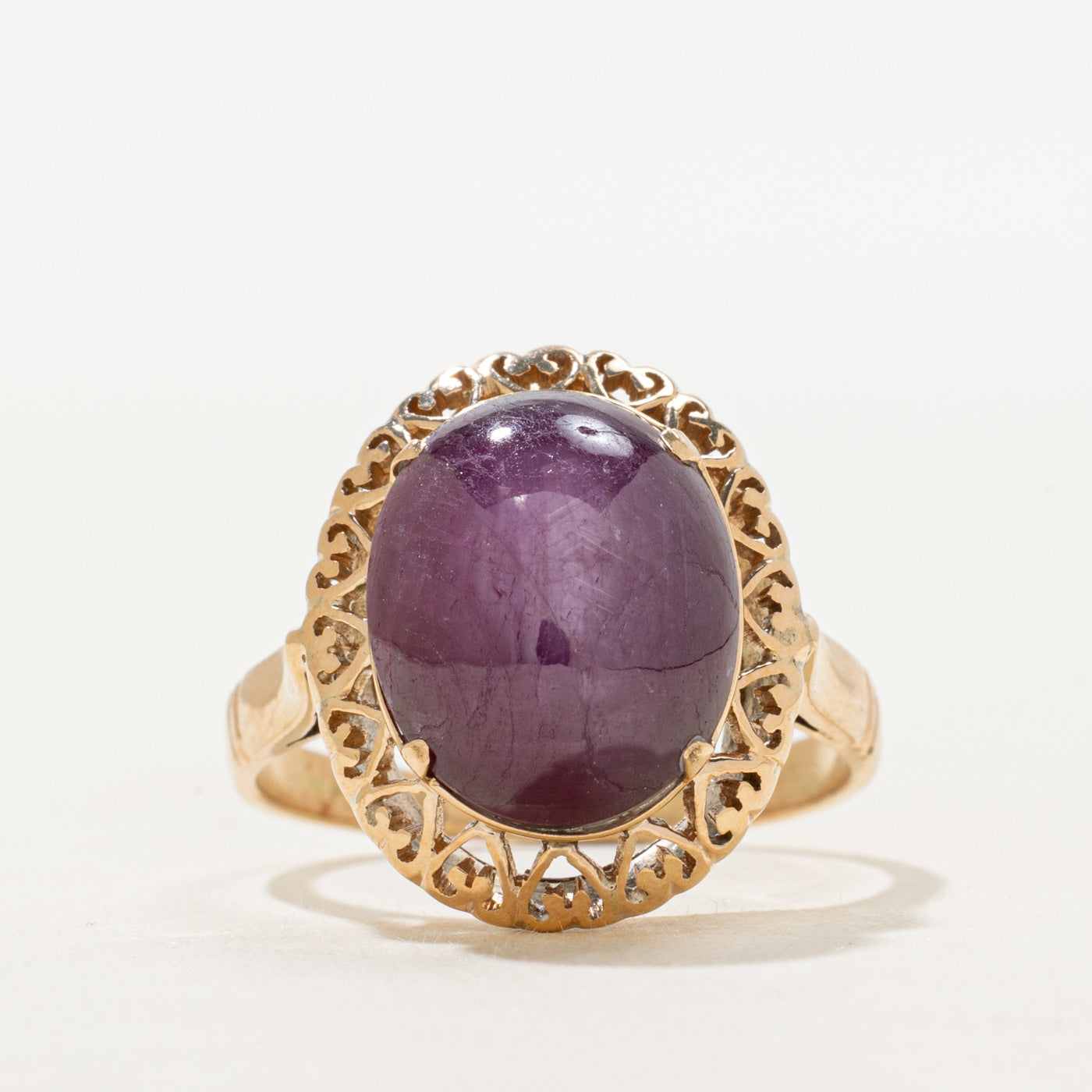 Star Ruby Openwork Cocktail Ring | 12.00ct | SZ 9.75