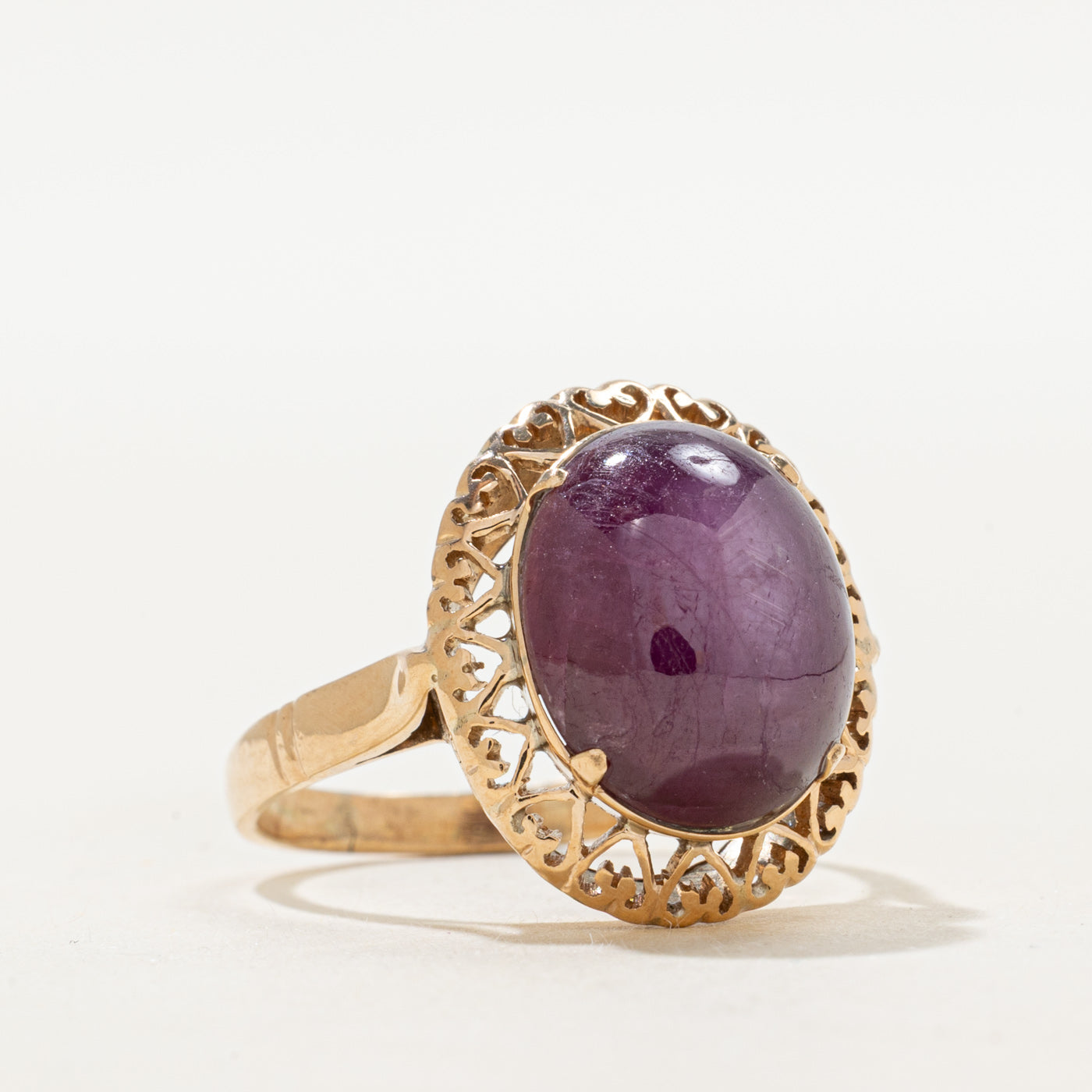 Star Ruby Openwork Cocktail Ring | 12.00ct | SZ 9.75