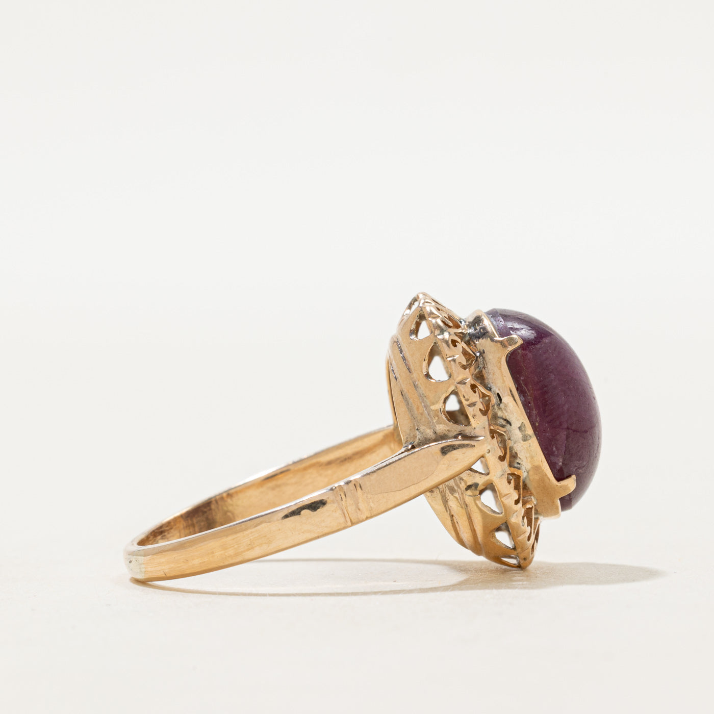 Star Ruby Openwork Cocktail Ring | 12.00ct | SZ 9.75