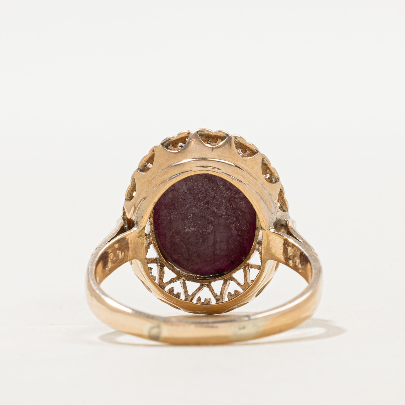 Star Ruby Openwork Cocktail Ring | 12.00ct | SZ 9.75