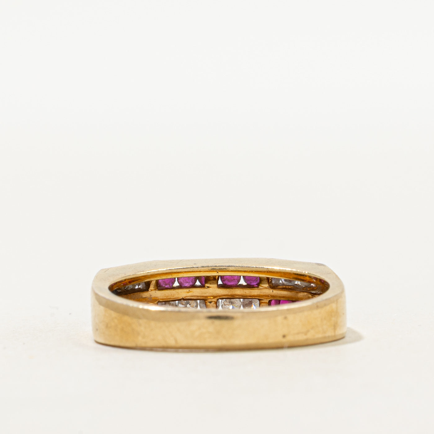Multi Row Ruby & Diamond Ring | 0.30ctw, 0.20ctw | SZ 6.5