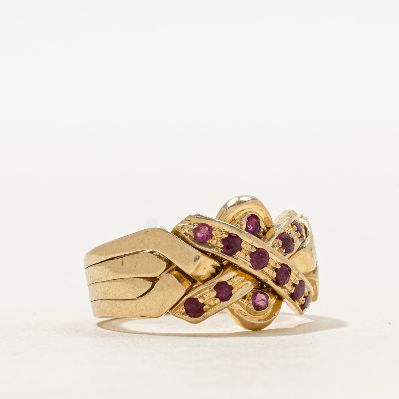 Ruby Puzzle Ring | 0.32ctw | SZ 6.75