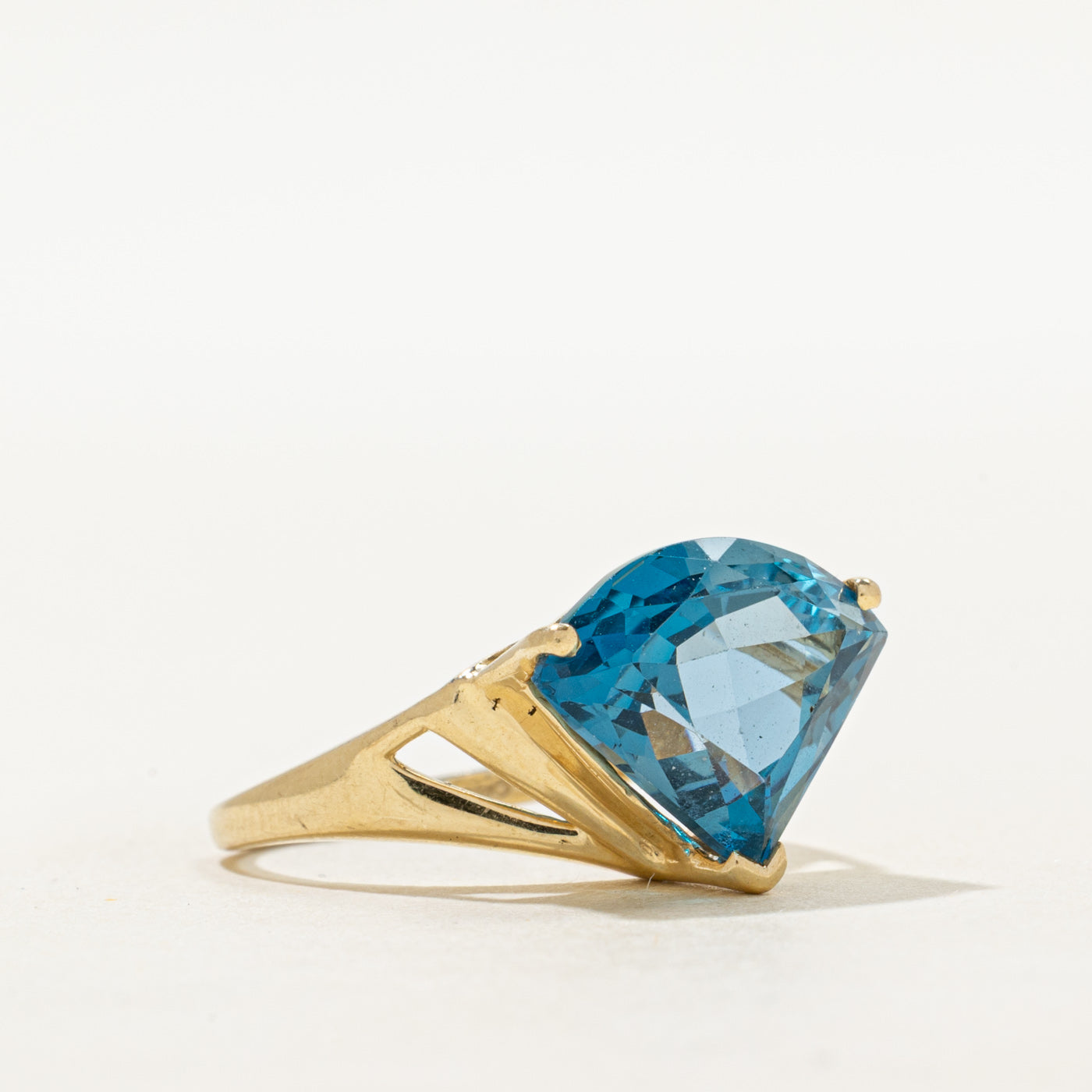 Basket Set London Blue Topaz Cocktail Ring | 8.00ct | SZ 8