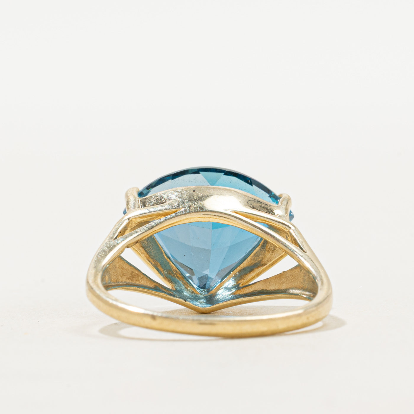 Basket Set London Blue Topaz Cocktail Ring | 8.00ct | SZ 8