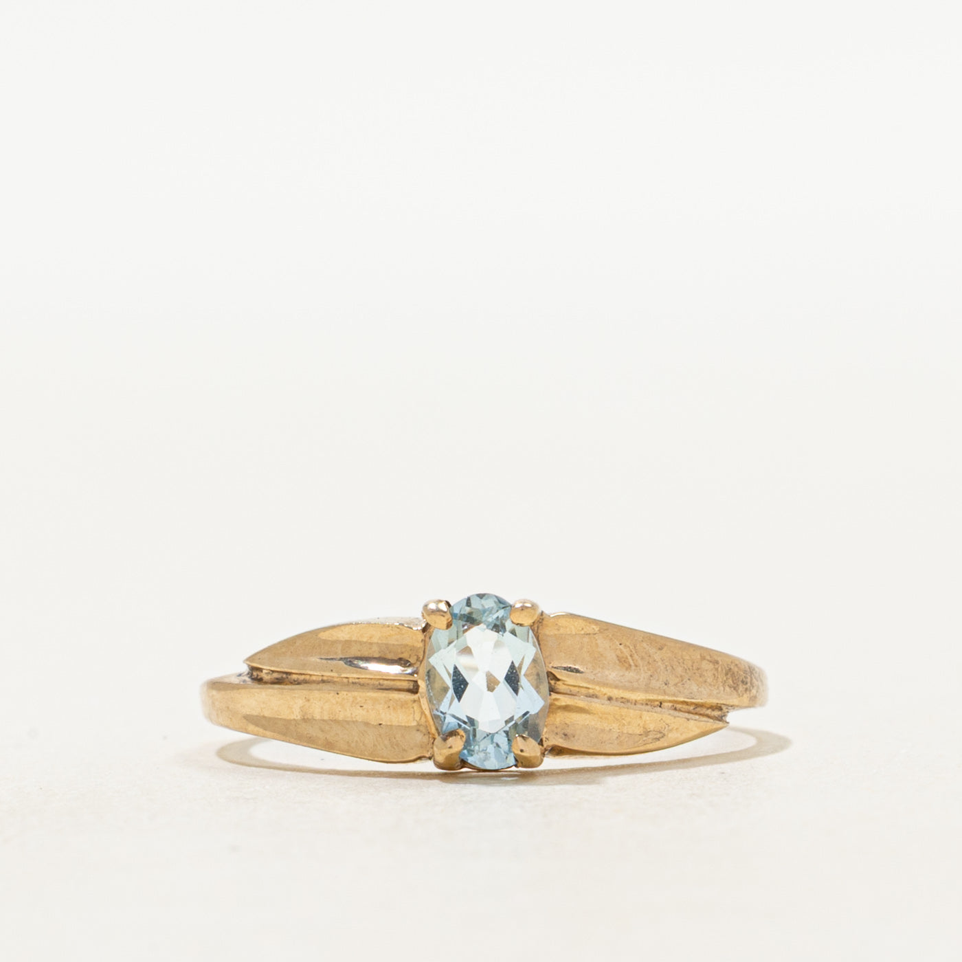 Basket Set Aquamarine Ring | 0.33ct | SZ 6.75