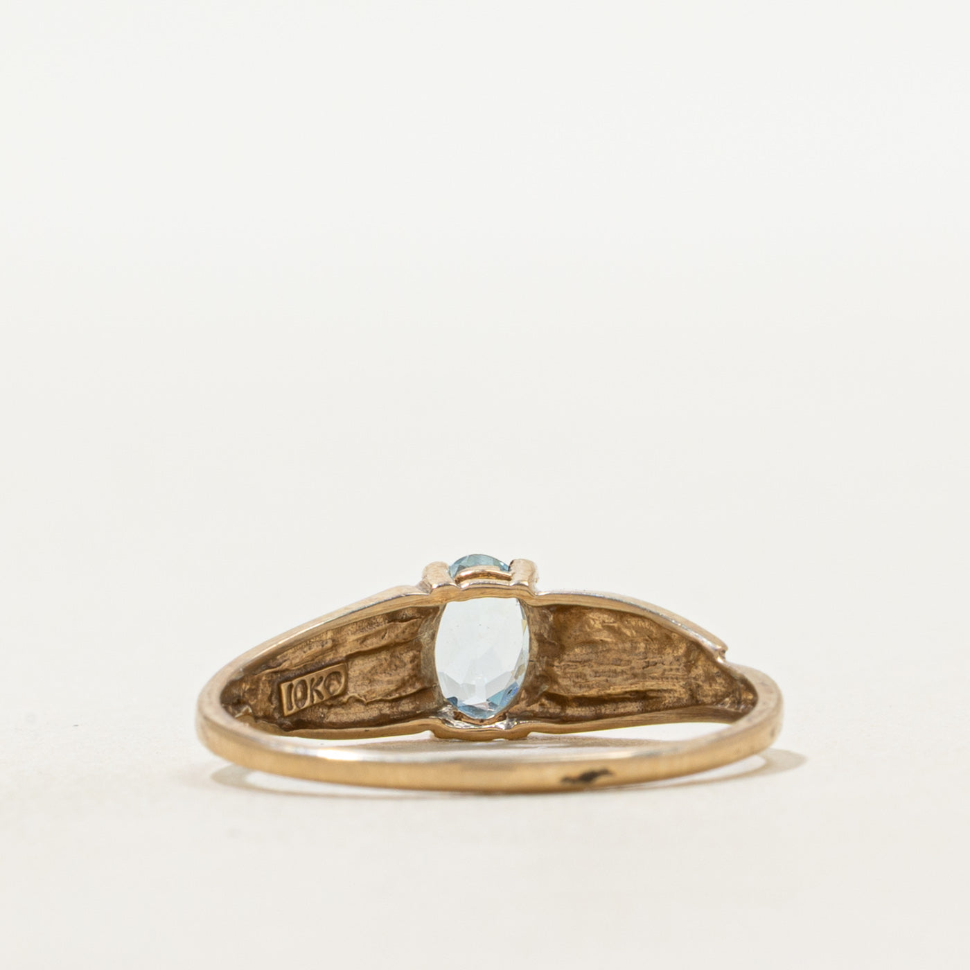 Basket Set Aquamarine Ring | 0.33ct | SZ 6.75