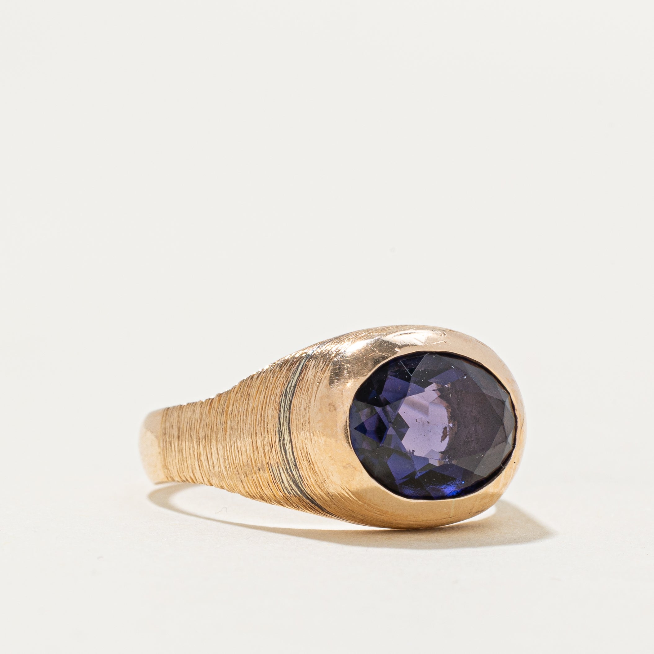 Solitaire Synthetic Sapphire Cocktail Ring | 1.90ct | SZ 6.25