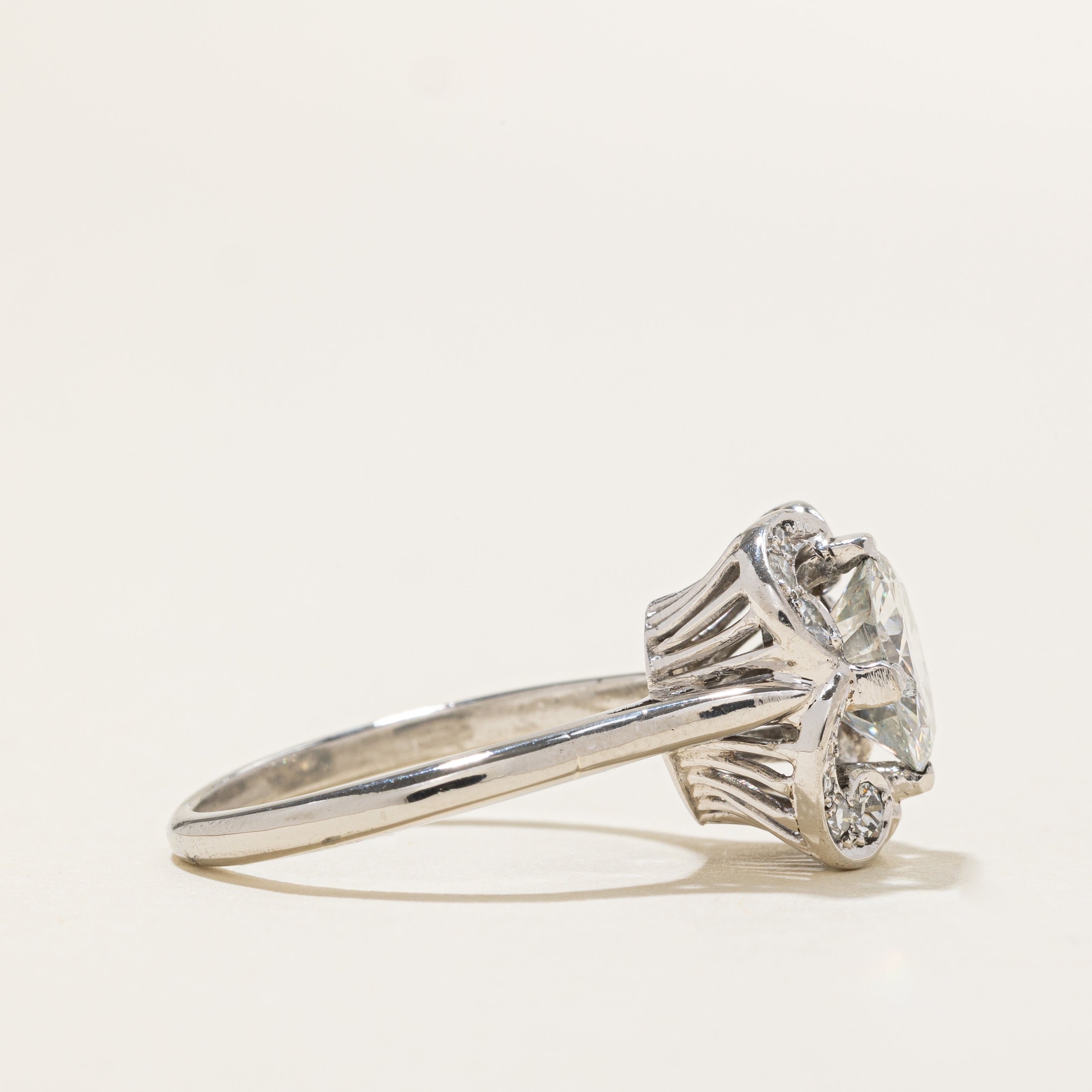 Platinum Diamond Cluster Halo Ring | 1.90ct | SZ 5.75