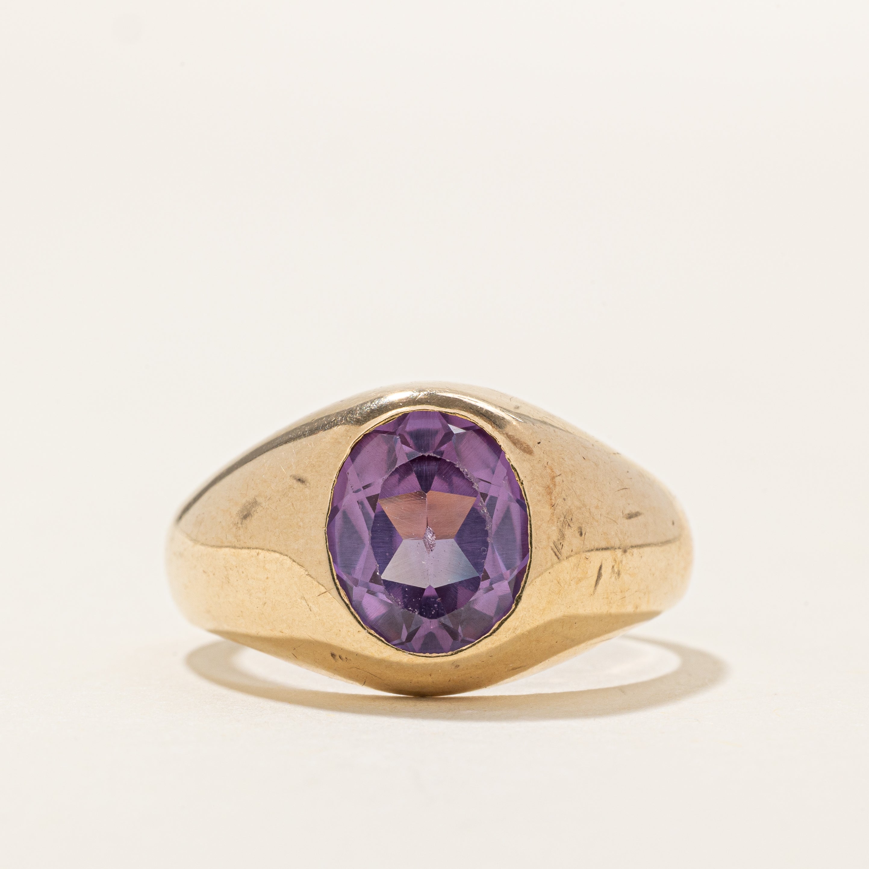 Solitaire Synthetic Colour Change Sapphire Ring | 3.00ct | SZ 9.25