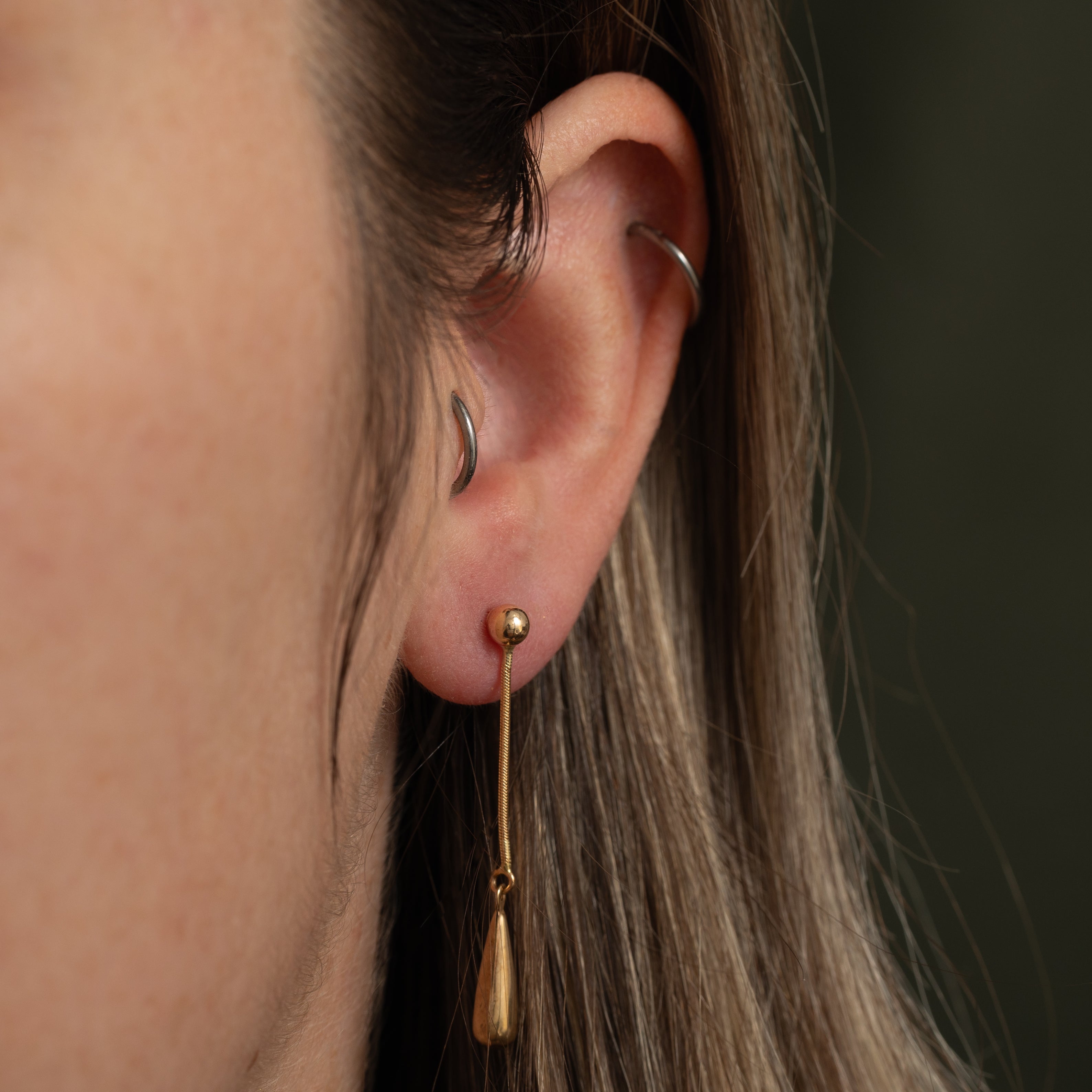 10k Yellow Gold Drop Earrings