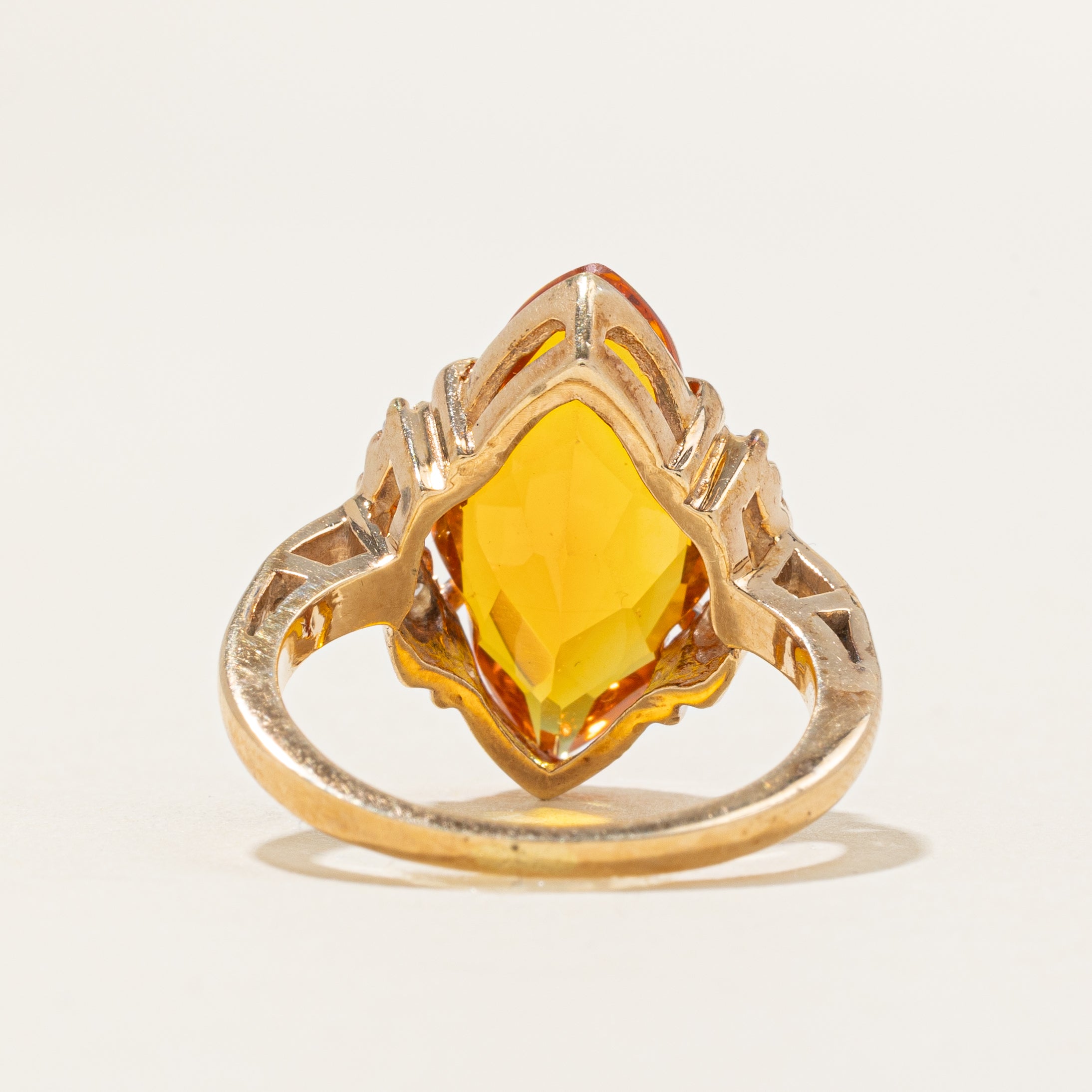 Fancy Cut Synthetic Sapphire & Diamond Cocktail Ring | 7.50ct, 0.20ctw | SZ 6.75