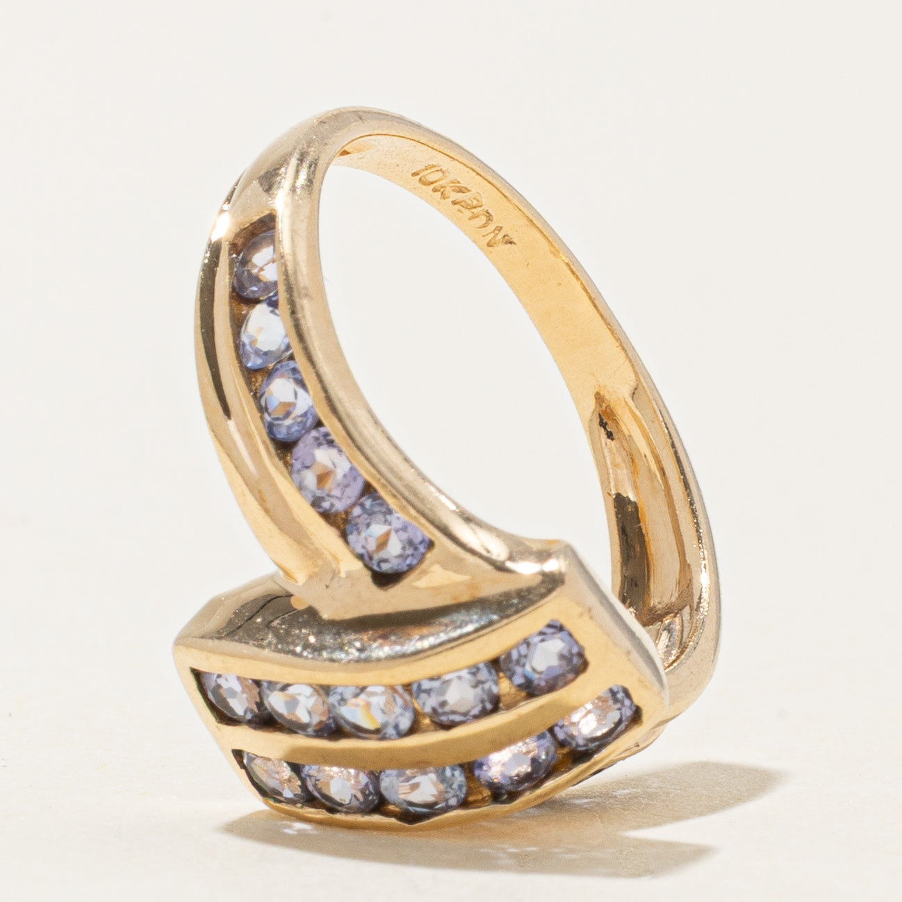 Channel Set Tanzanite Bypass Ring | 0.80ctw | SZ 6