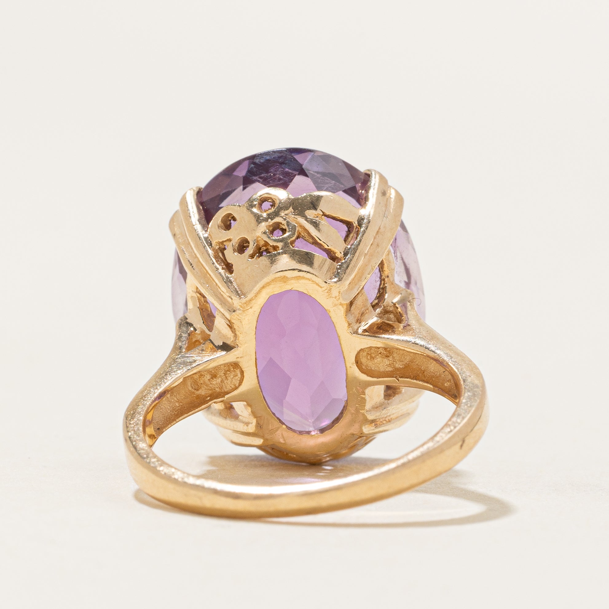 Solitaire Amethyst Cocktail Ring | 15.00ct | SZ 6.25